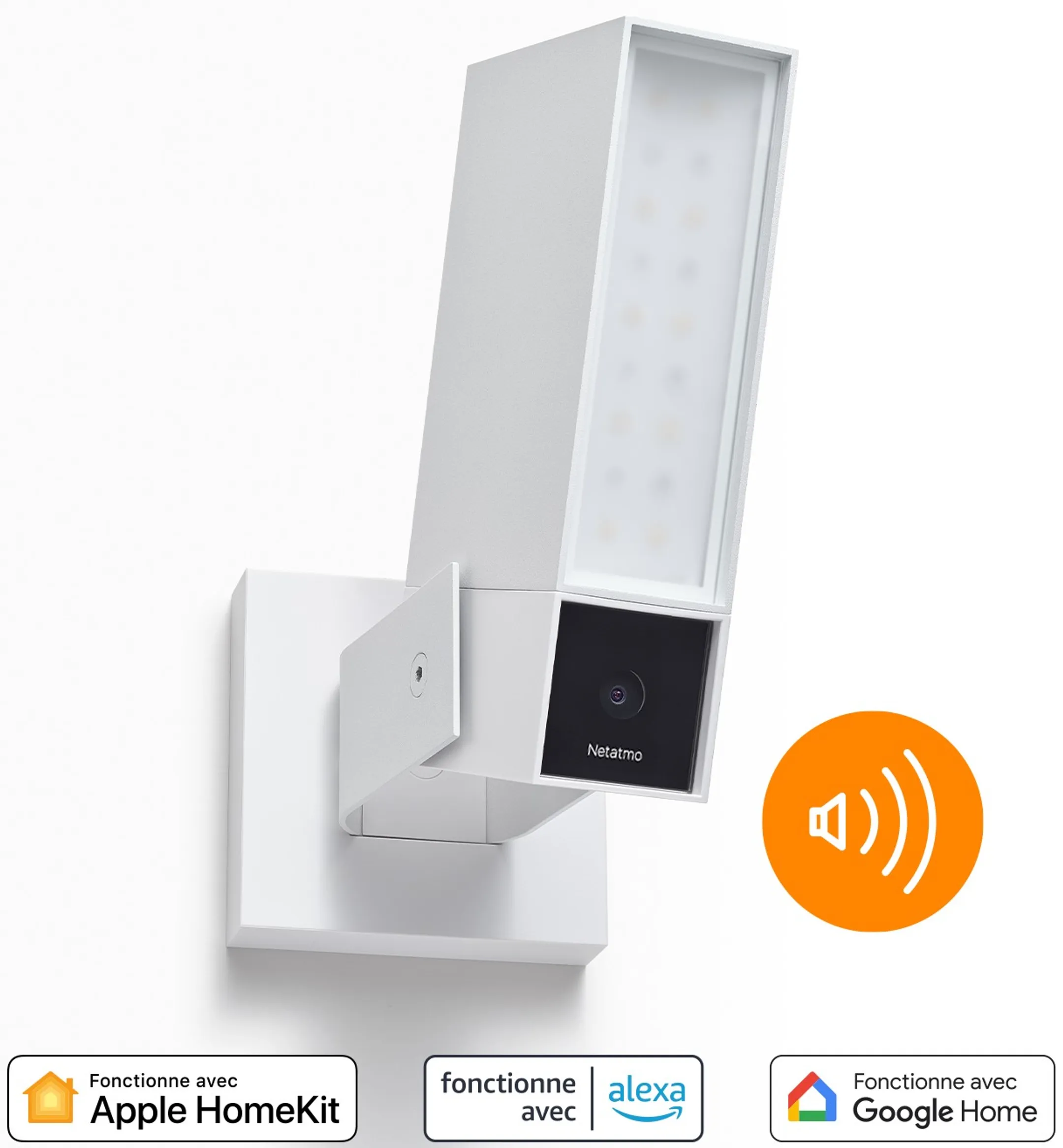 Smart Outdoor Camera With Siren - White