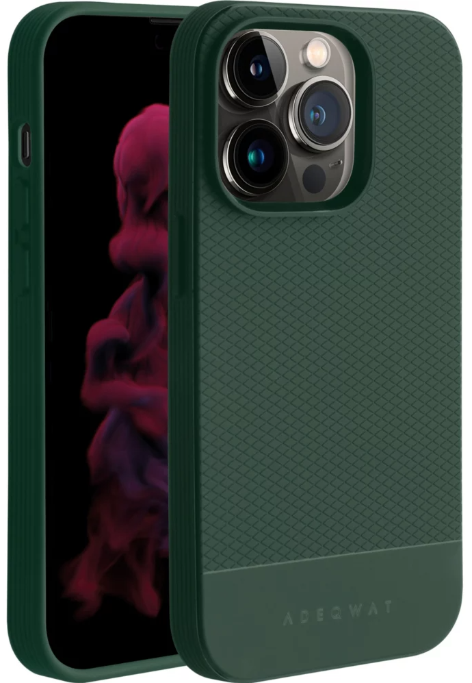 Coque écologique Pour IPhone 14 Pro - Bioplastique Et Fibres De Bambou, Rouge, Compatible Charge Sans Fil