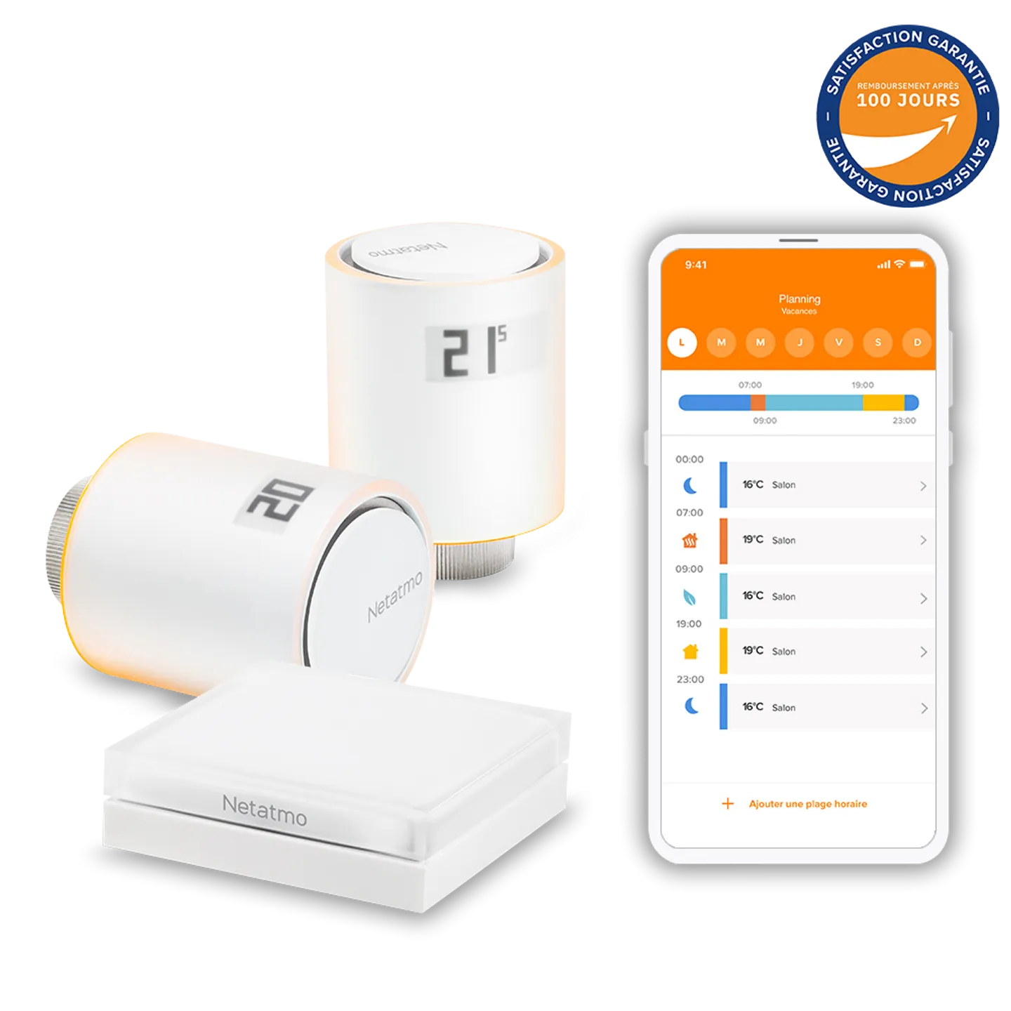Pack 2 Commandes Climatiseur Connectées Netatmo - Compatible Alexa, Google Assistant, Géolocalisation