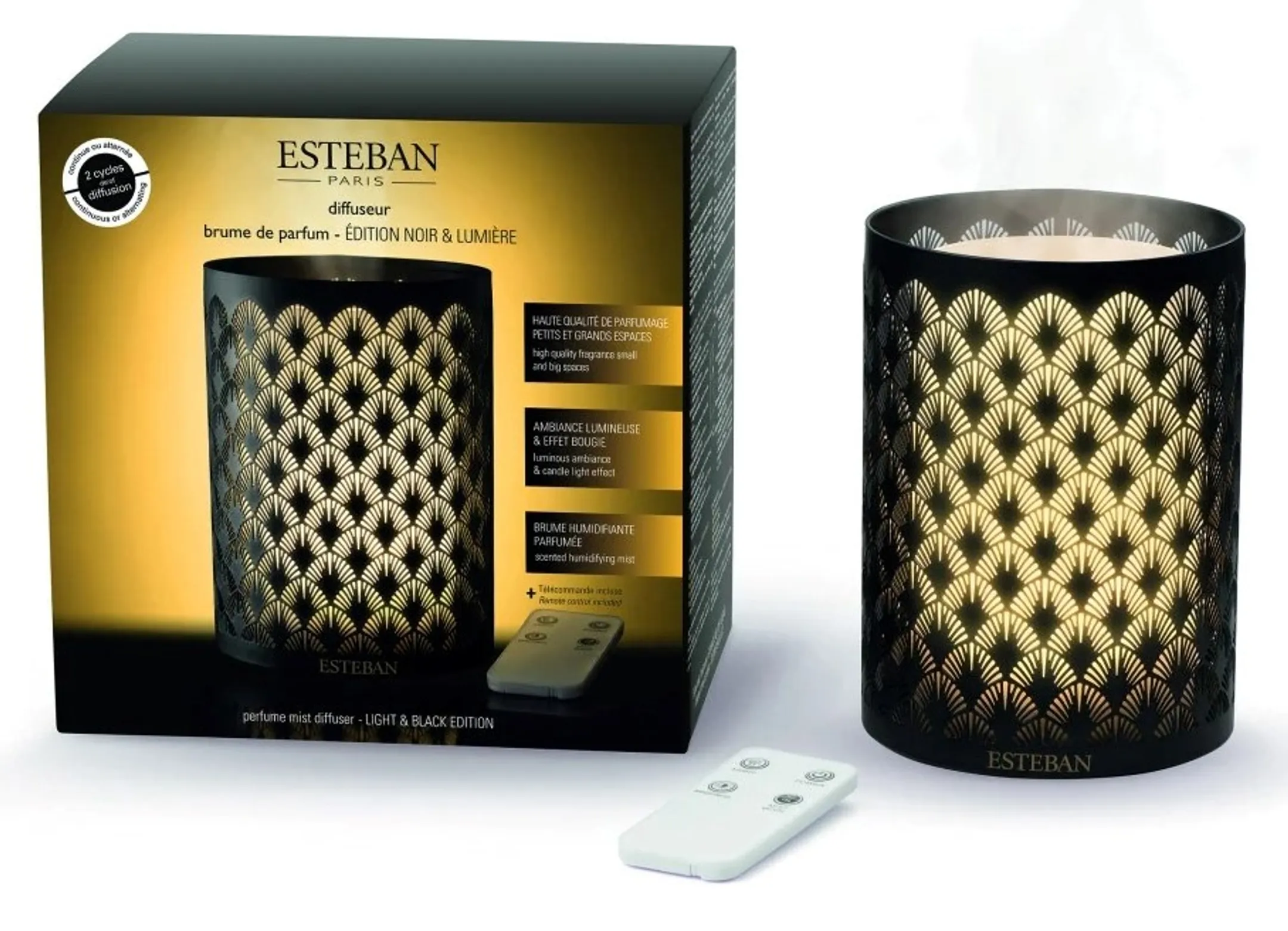 Bundle product Diffuseur brume de parfum Edition Noir & Lumière