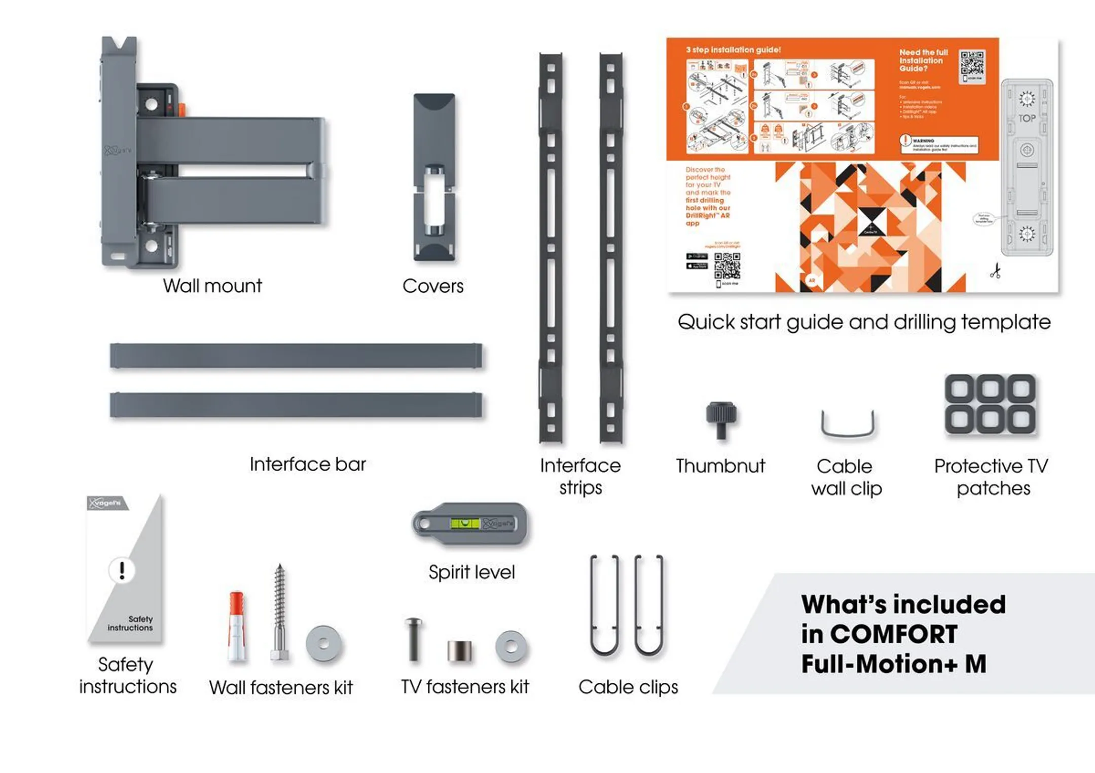 Vogels Support TV orientable TVM 3445 - 32 à 65 pouces - Noir image