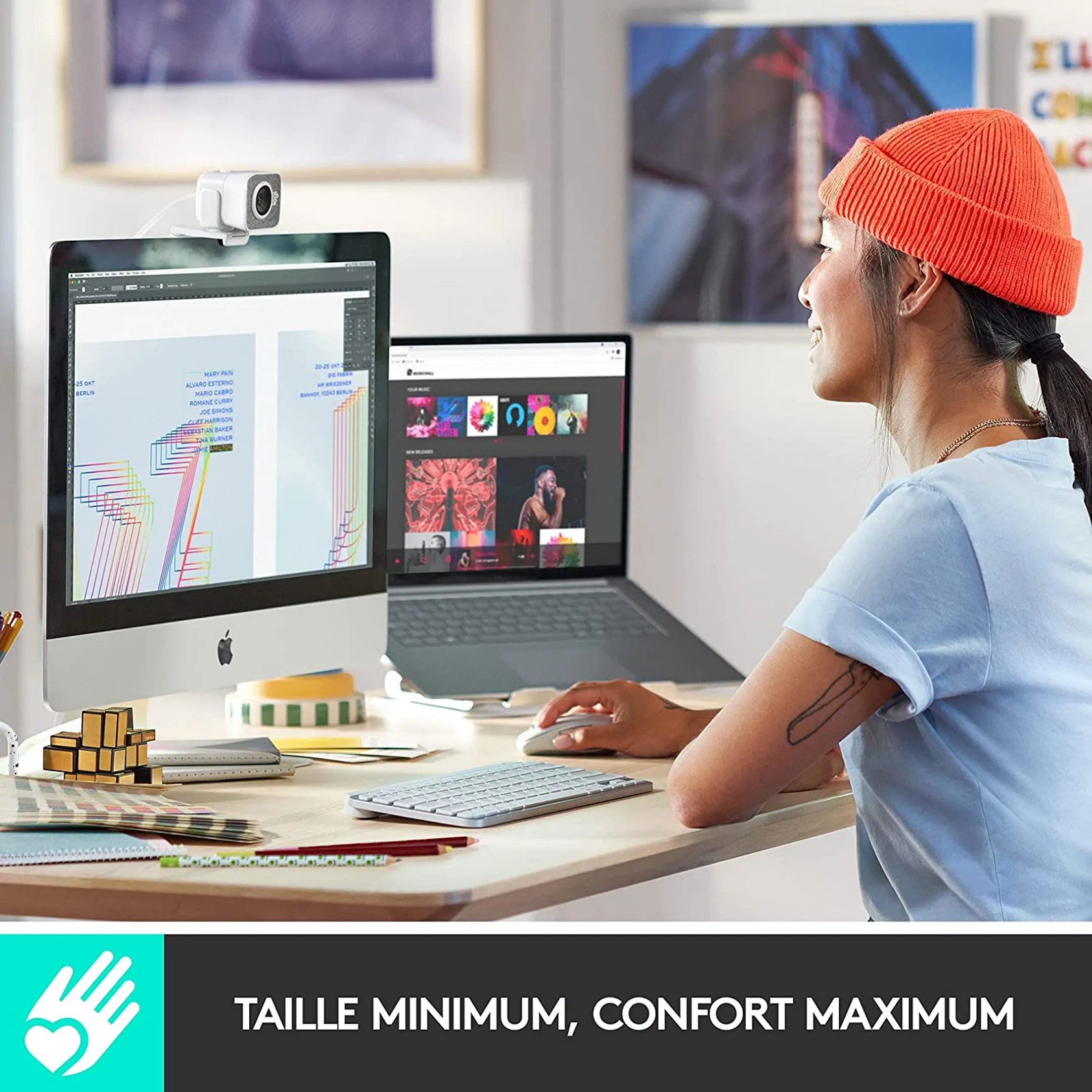 Logitech Clavier sans Fil MX Keys Mini for Mac - AZERTY (FR) - Pale Grey image