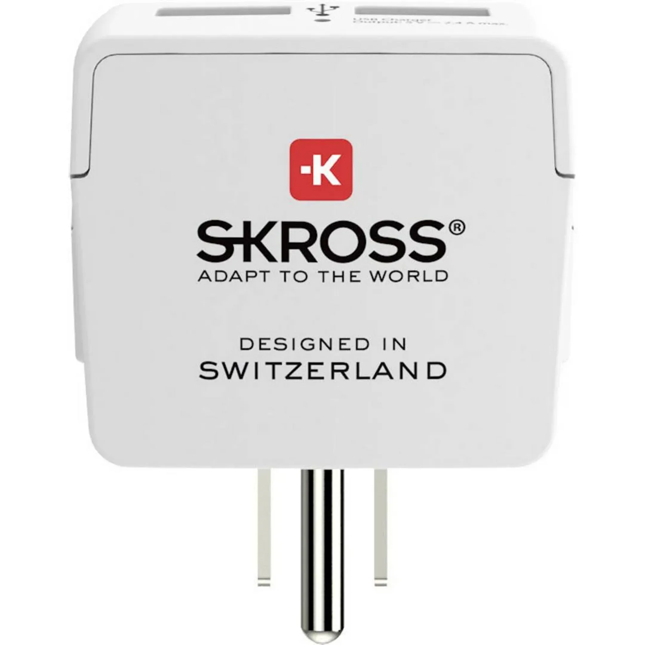 Skross Europe to USA country adapter with two USB ports image