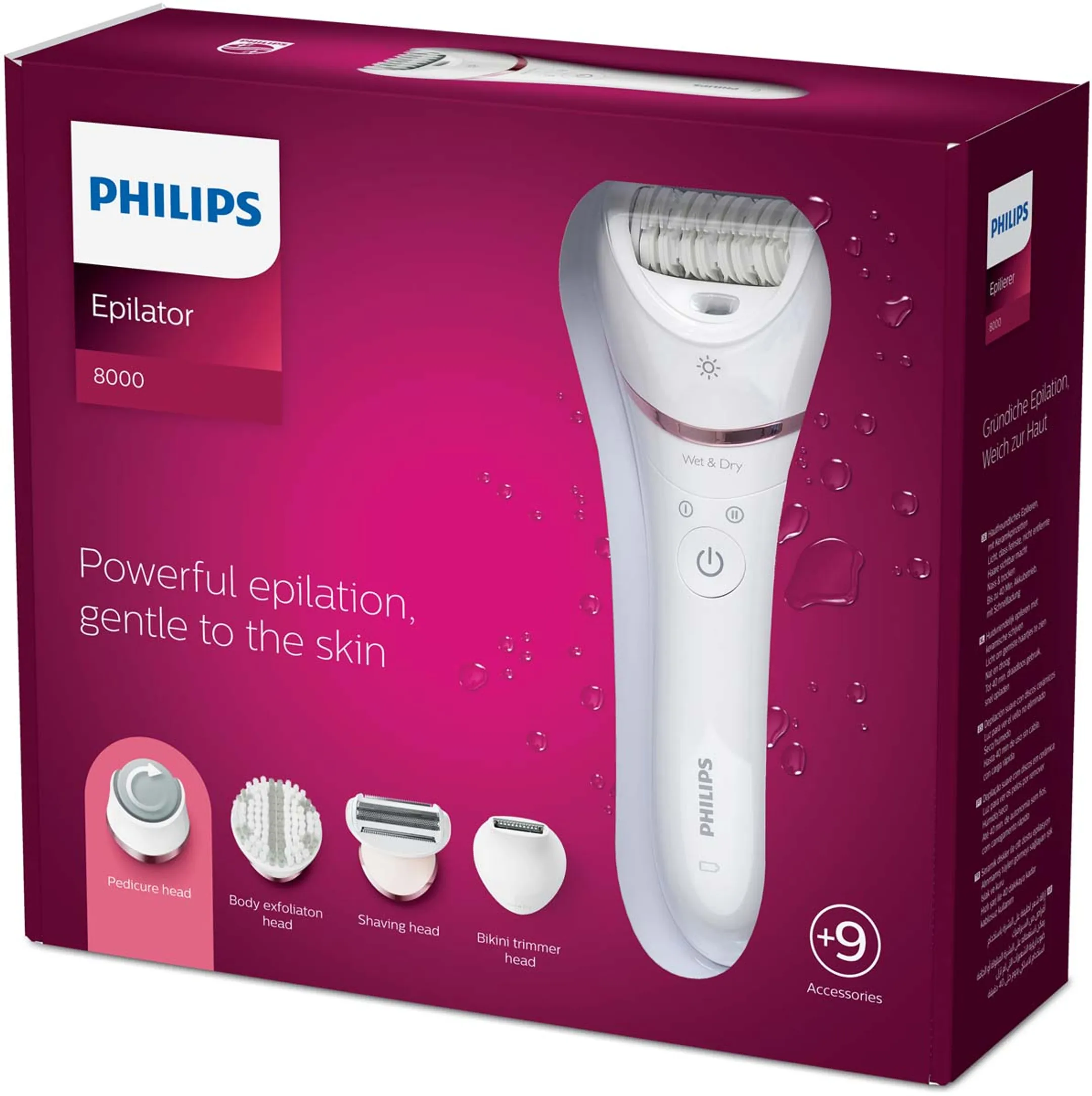 Philips BRE740/10 Wet & Dry Epilator 8000 Series image