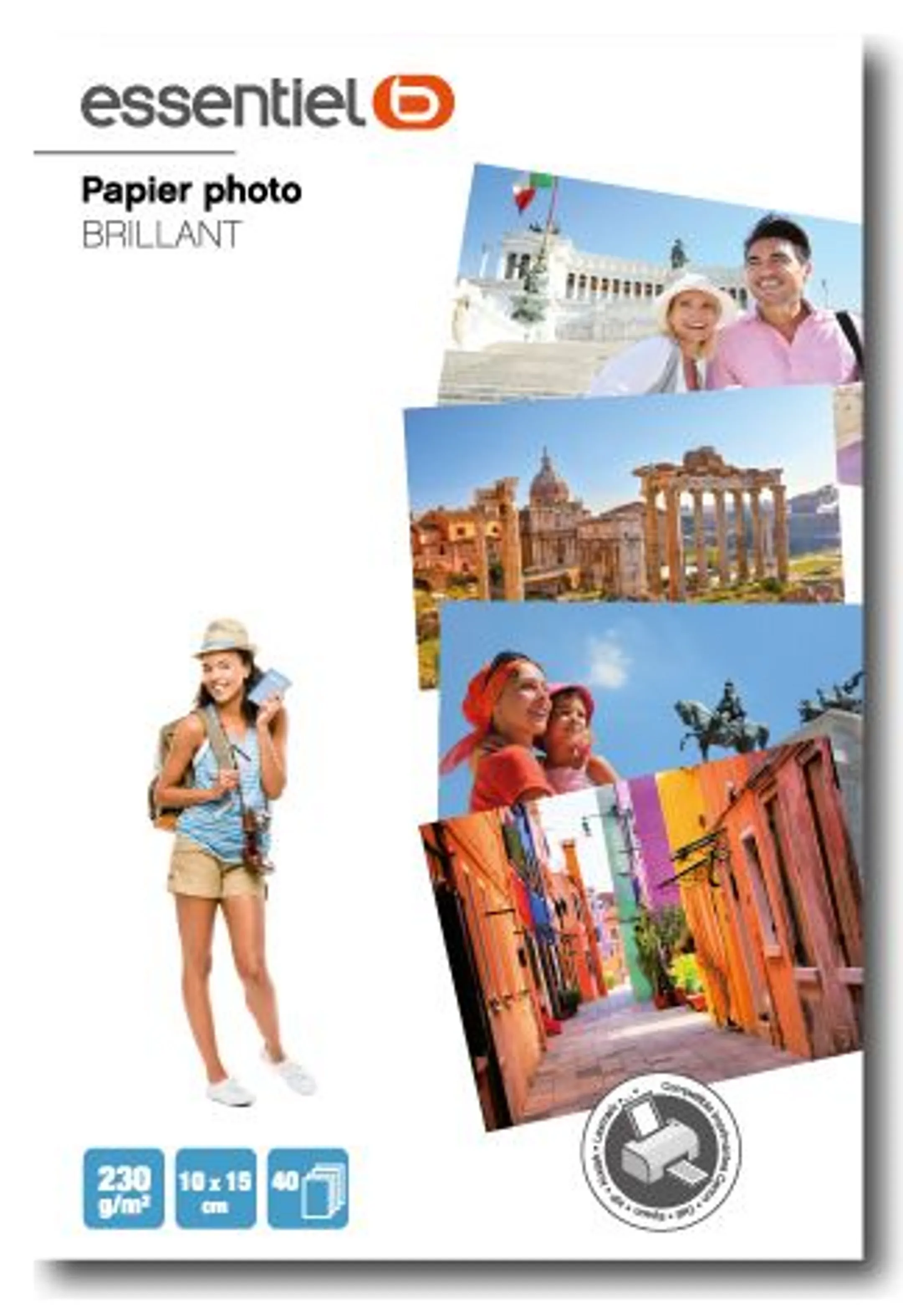 Papier Photo Brillant 10x15 - 40 feuilles