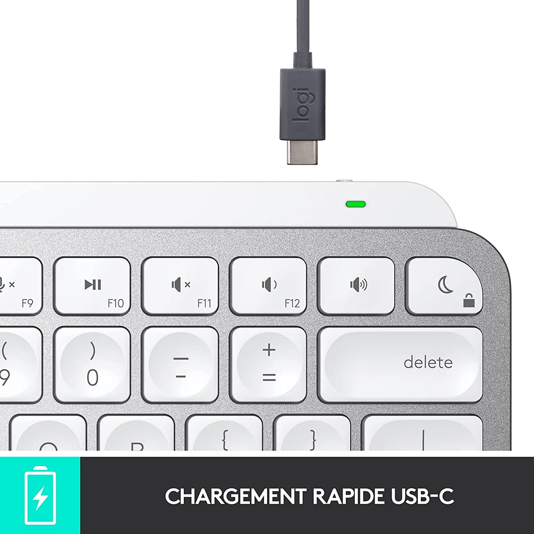 Logitech Clavier sans Fil MX Keys Mini for Mac - AZERTY (FR) - Pale Grey image
