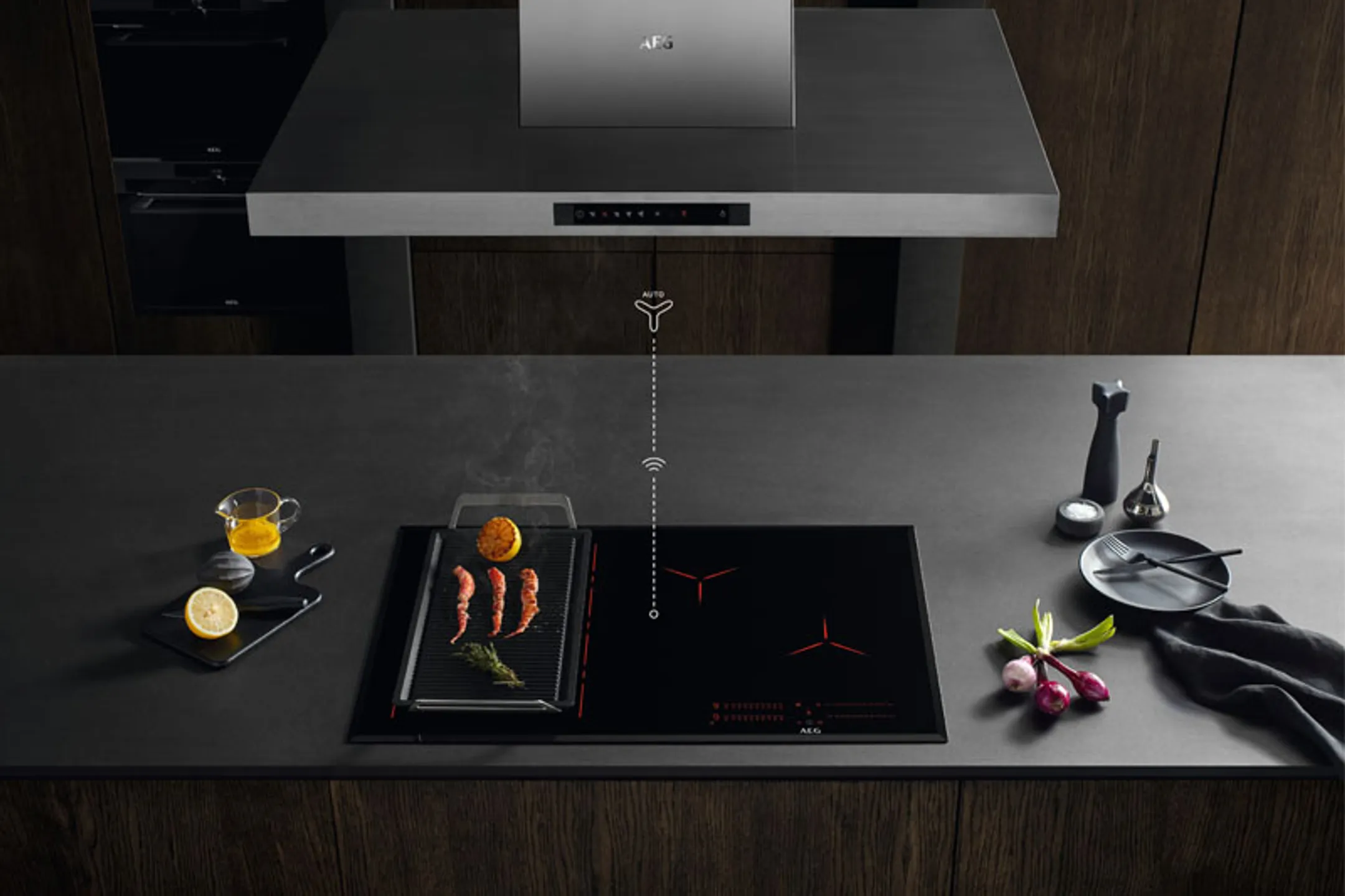 AEG Taque vitrocéramique HK654850XB Hob2Hood image