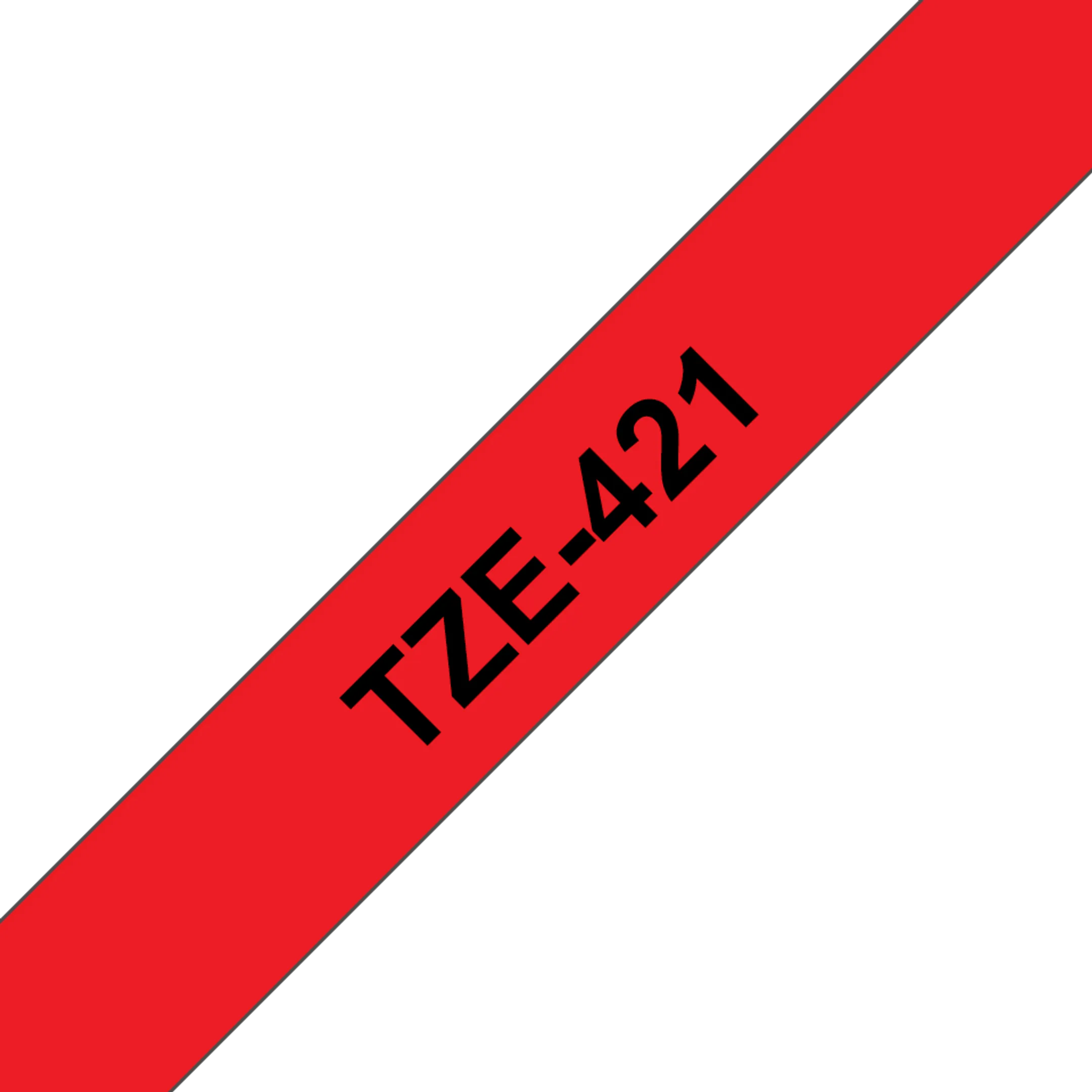 Ruban pour étiqueteuse 9mm TZe-421 - Noir sur rouge