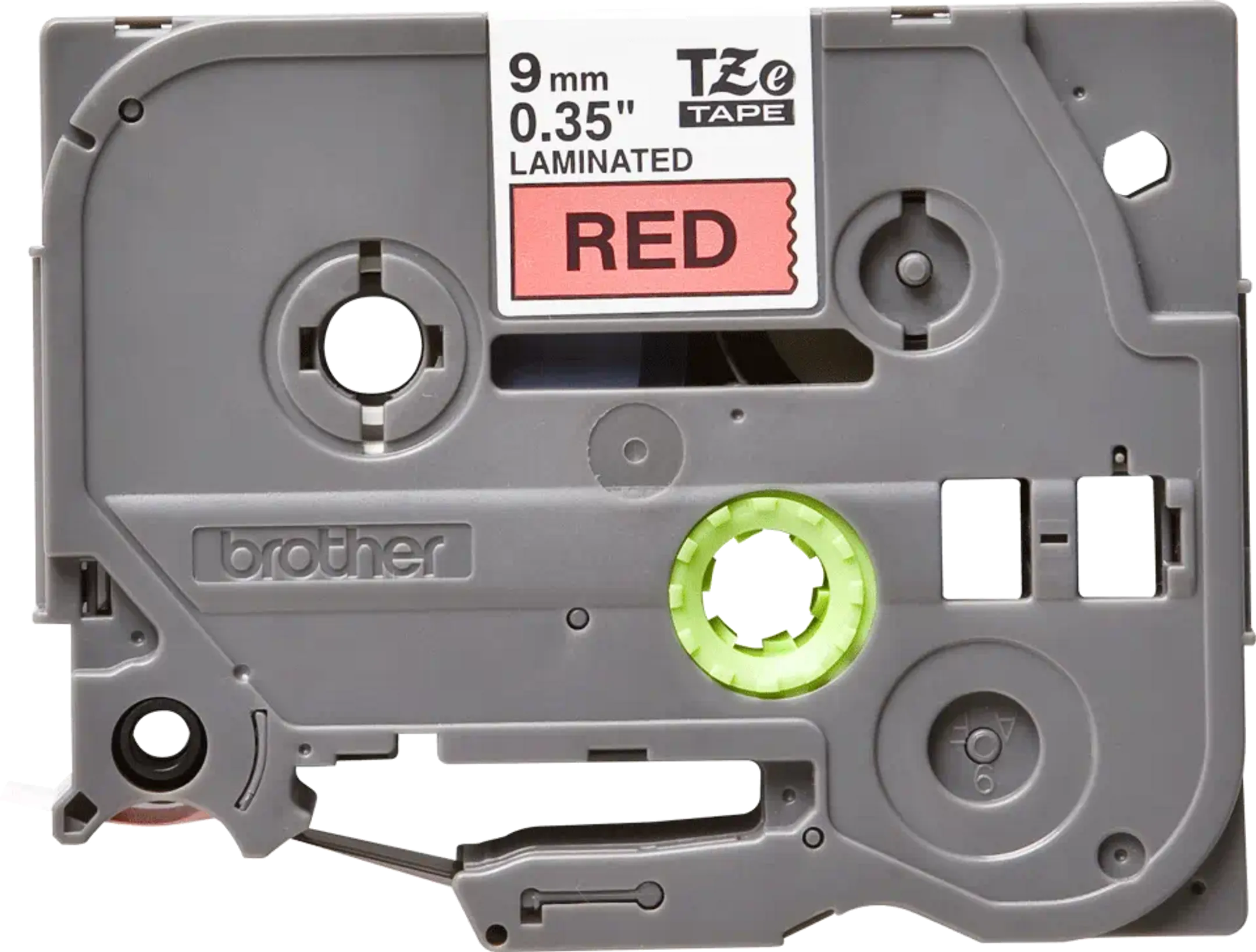 Ruban pour étiqueteuse 9mm TZe-421 - Noir sur rouge