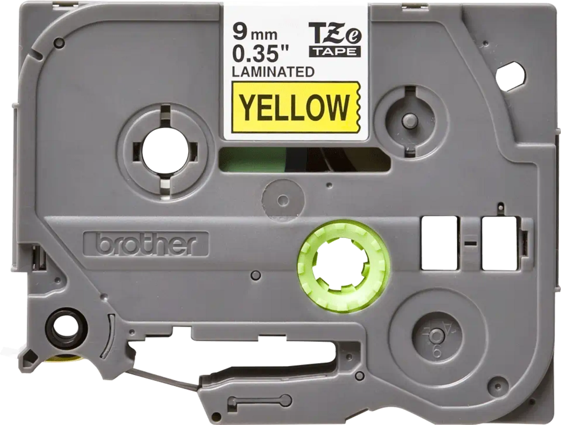 Ruban pour étiqueteuse 9mm TZe-221 - Noir sur jaune
