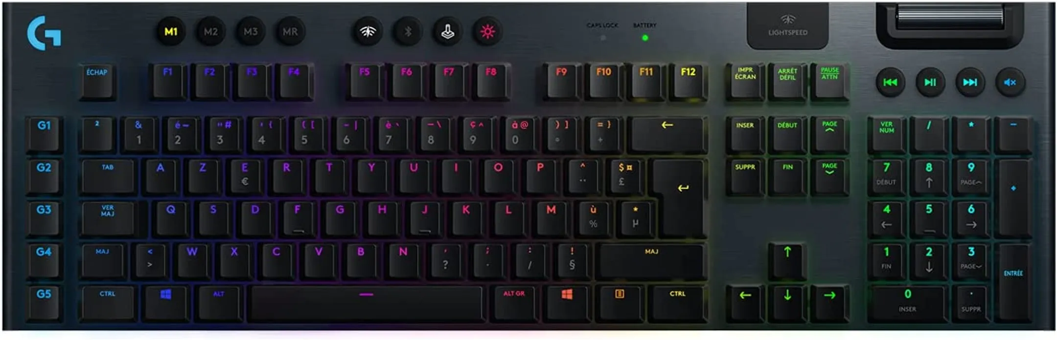 Kabellose Gaming-Tastatur G915 LIGHTSPEED - AZERTY (BE) - Schwarz