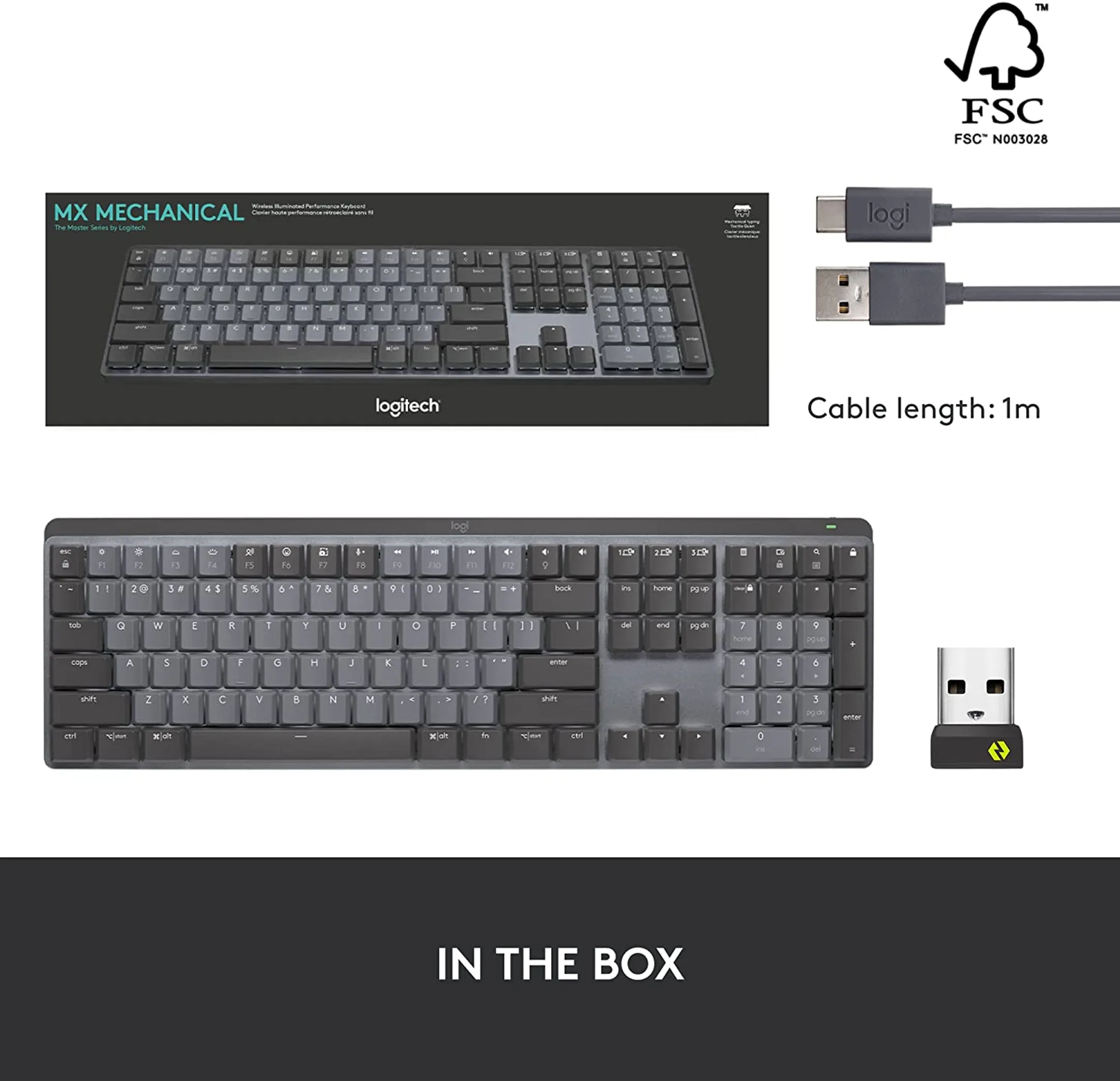 Logitech Wireless keyboard MX Mechanical - Tactile Quiet - QWERTZ (SF) - Graphite image