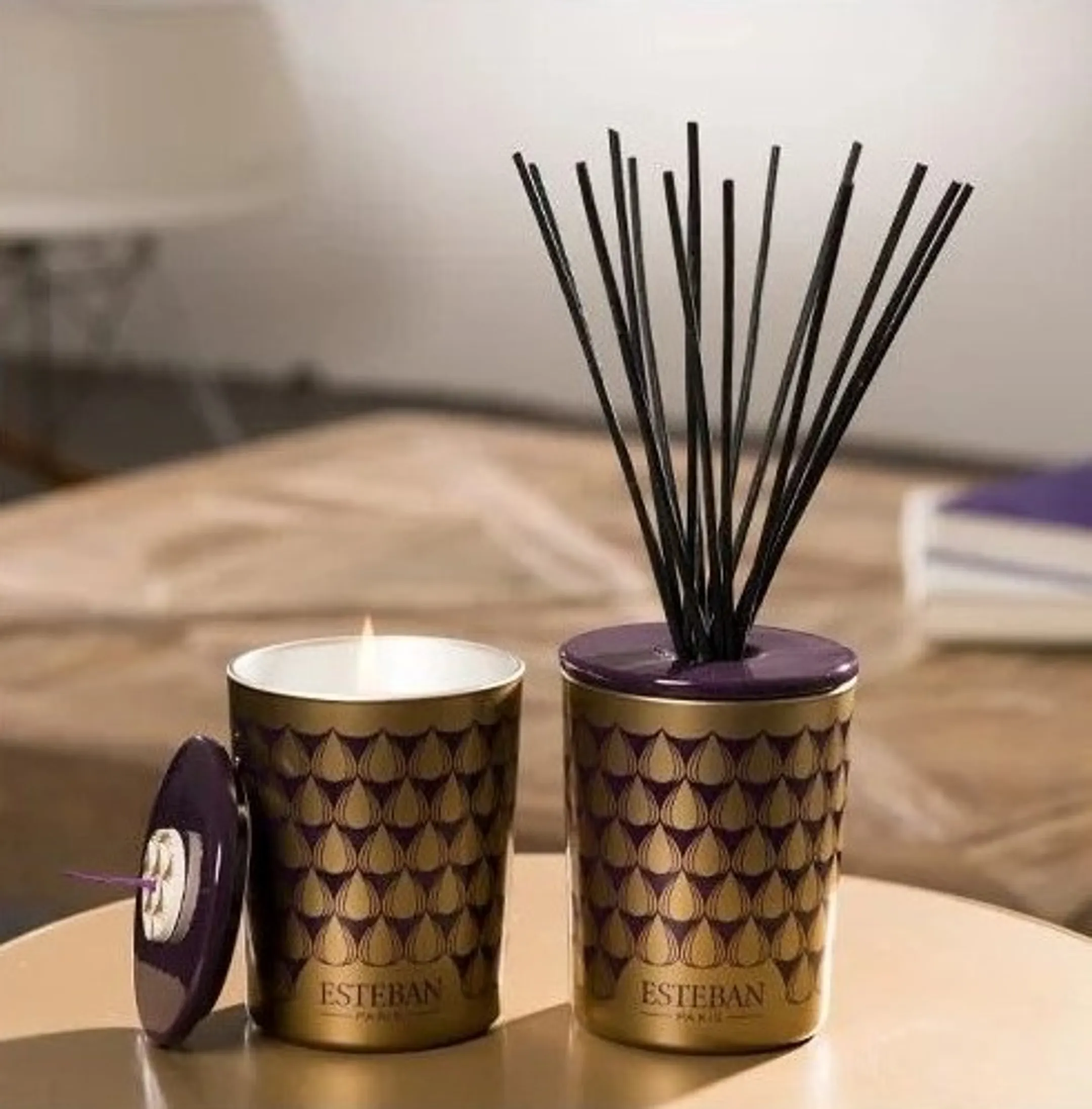 ESTEBAN Duftkerze Nachfüllbare dekorative 180g Figue noire image