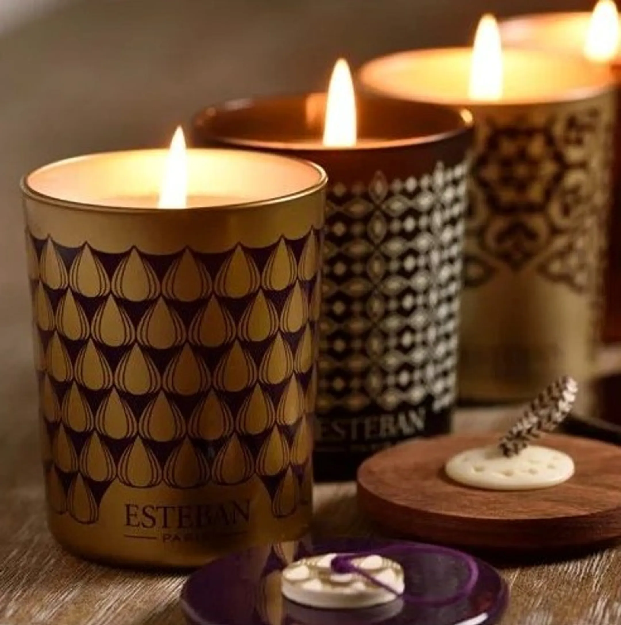 ESTEBAN Duftkerze Nachfüllbare dekorative 180g Figue noire image