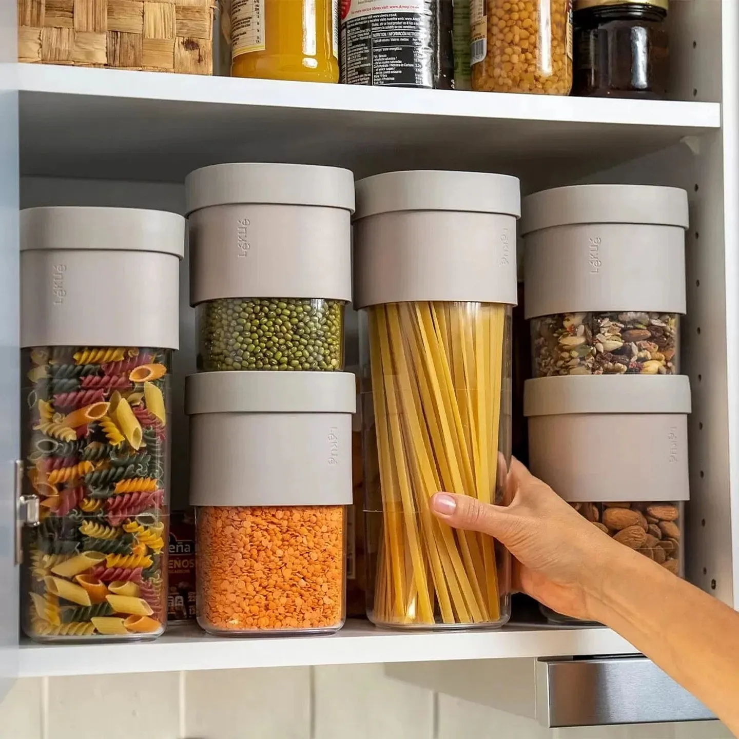 Lekué Set of 3 storage boxes with Flip accessories HIFI international