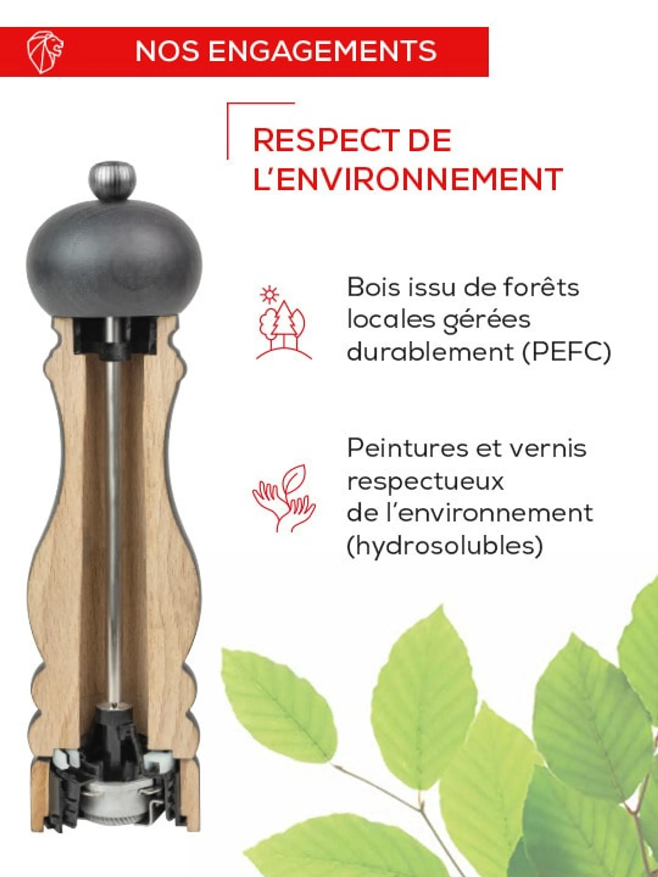 Peugeot Manuelle Pfeffermühle, alu, 18 cm image