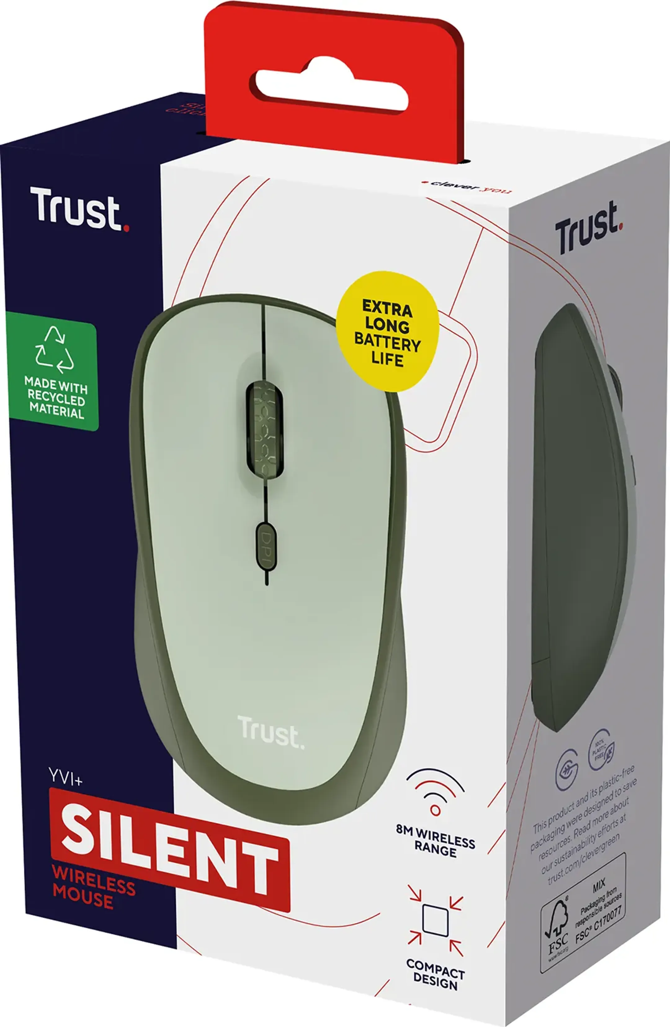 Trust Drathlose Maus Yvi+ - Grun image