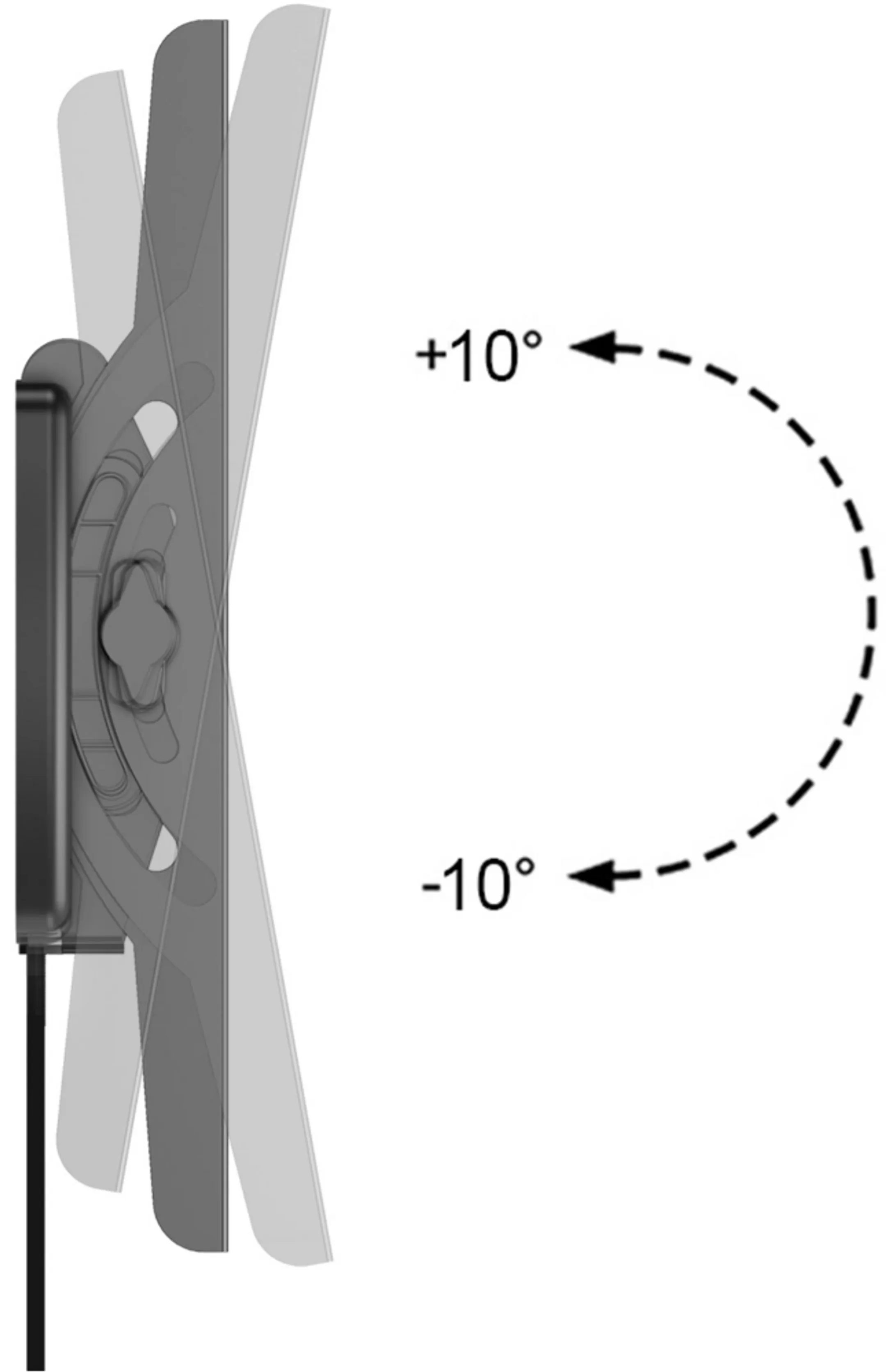 ESSENTIEL-B Support TV inclinable Inclin'TV - 19" à 28" - Noir image