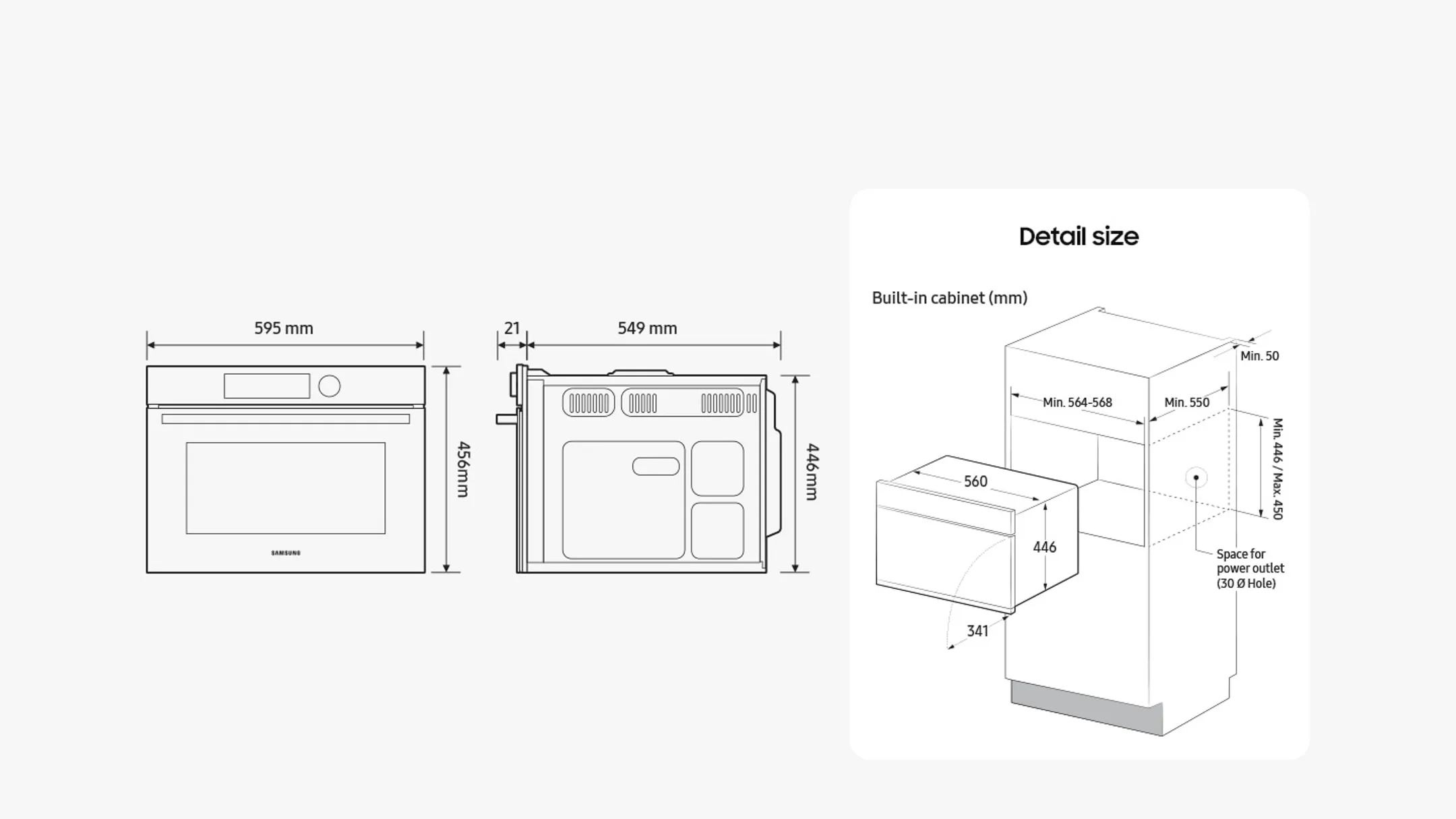 Samsung Micro-ondes encastrable Serie 4 NQ5B4513GBS image