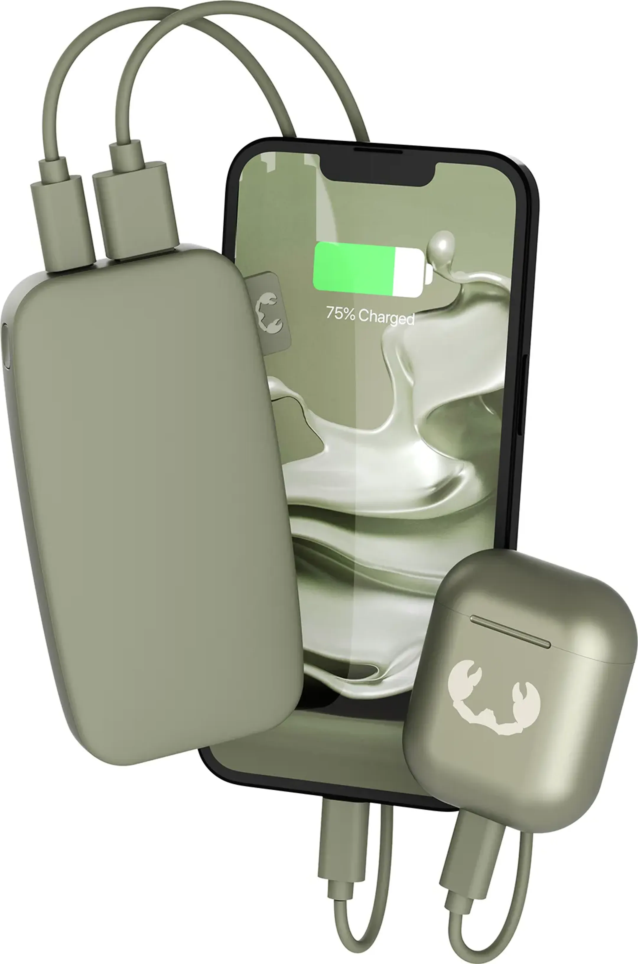 Fresh 'n Rebel Batterie externe - 6.000 mAh - Dried Green image