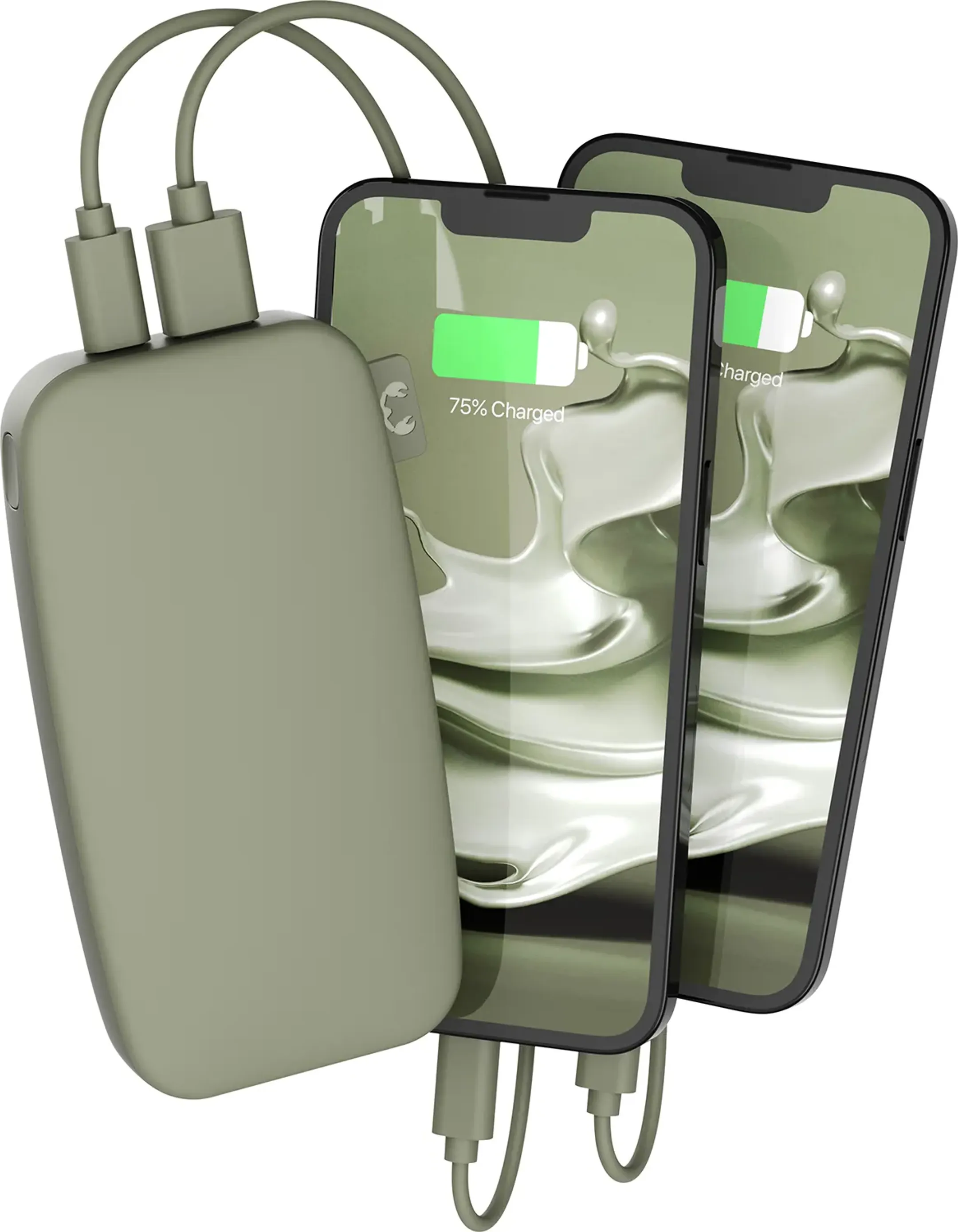 Fresh 'n Rebel Batterie externe 20W Power Delivery - 12.000 mAh - Dried Green image