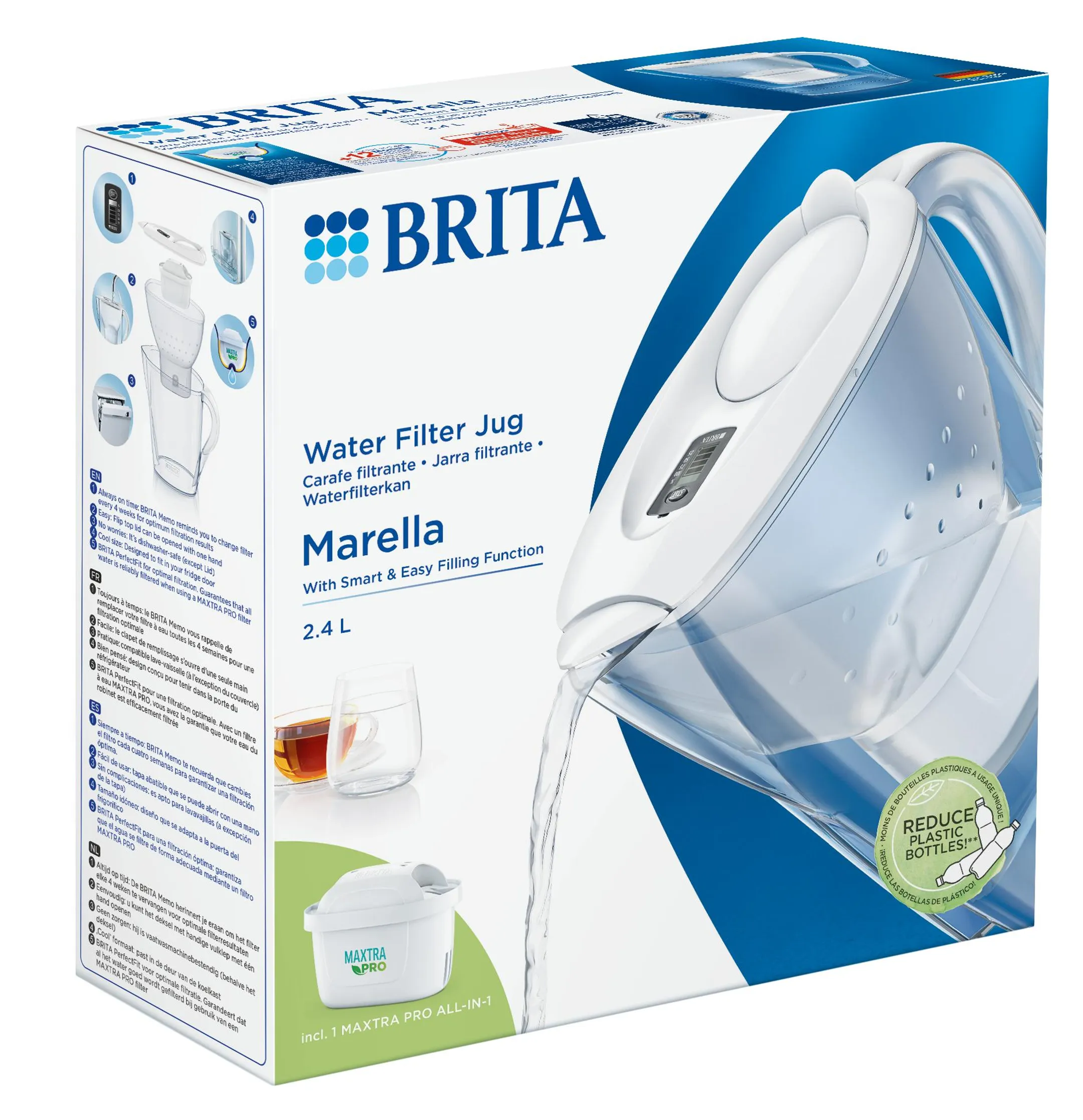 Brita Marella Cool white carafe filter image
