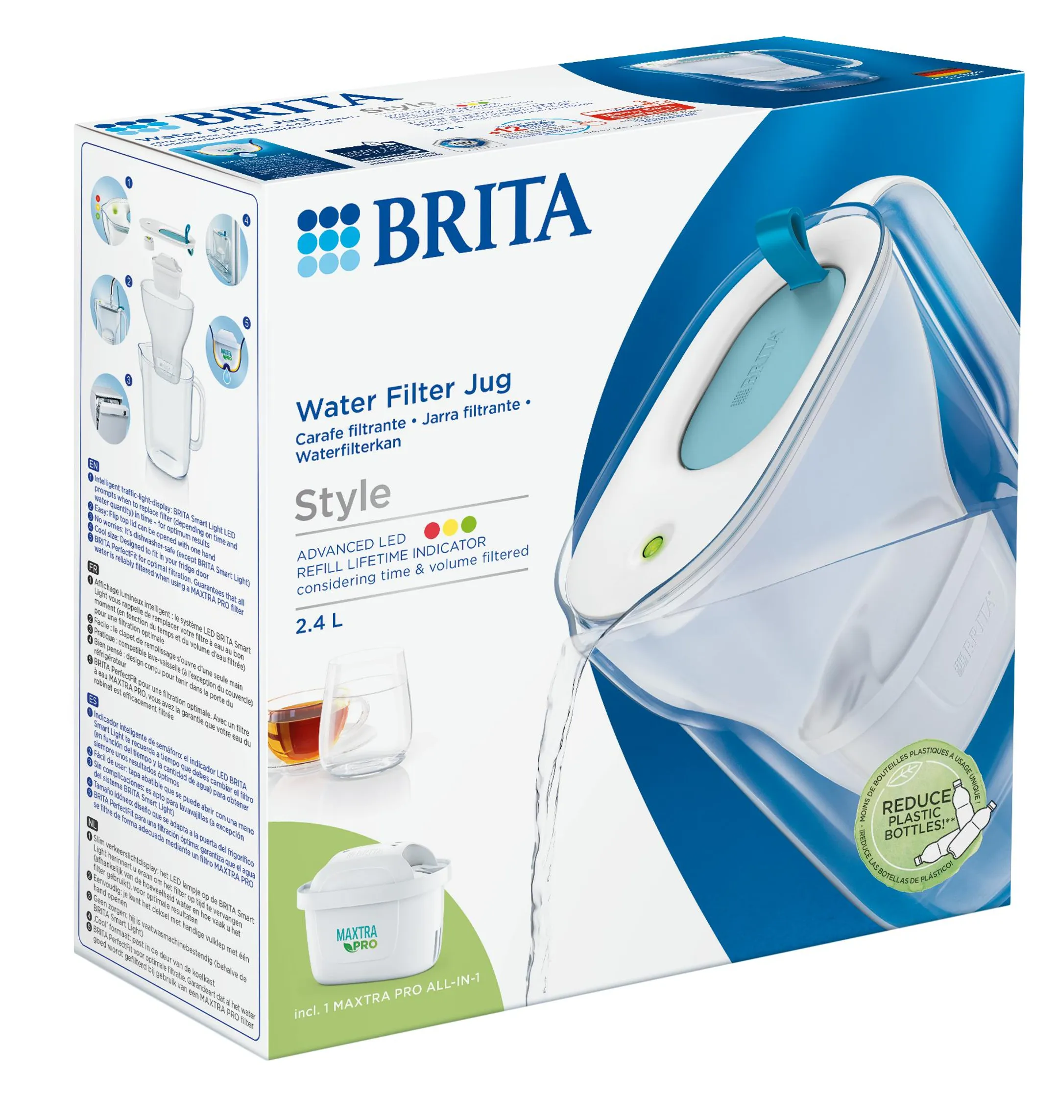 Brita Style Cool blue carafe filter image