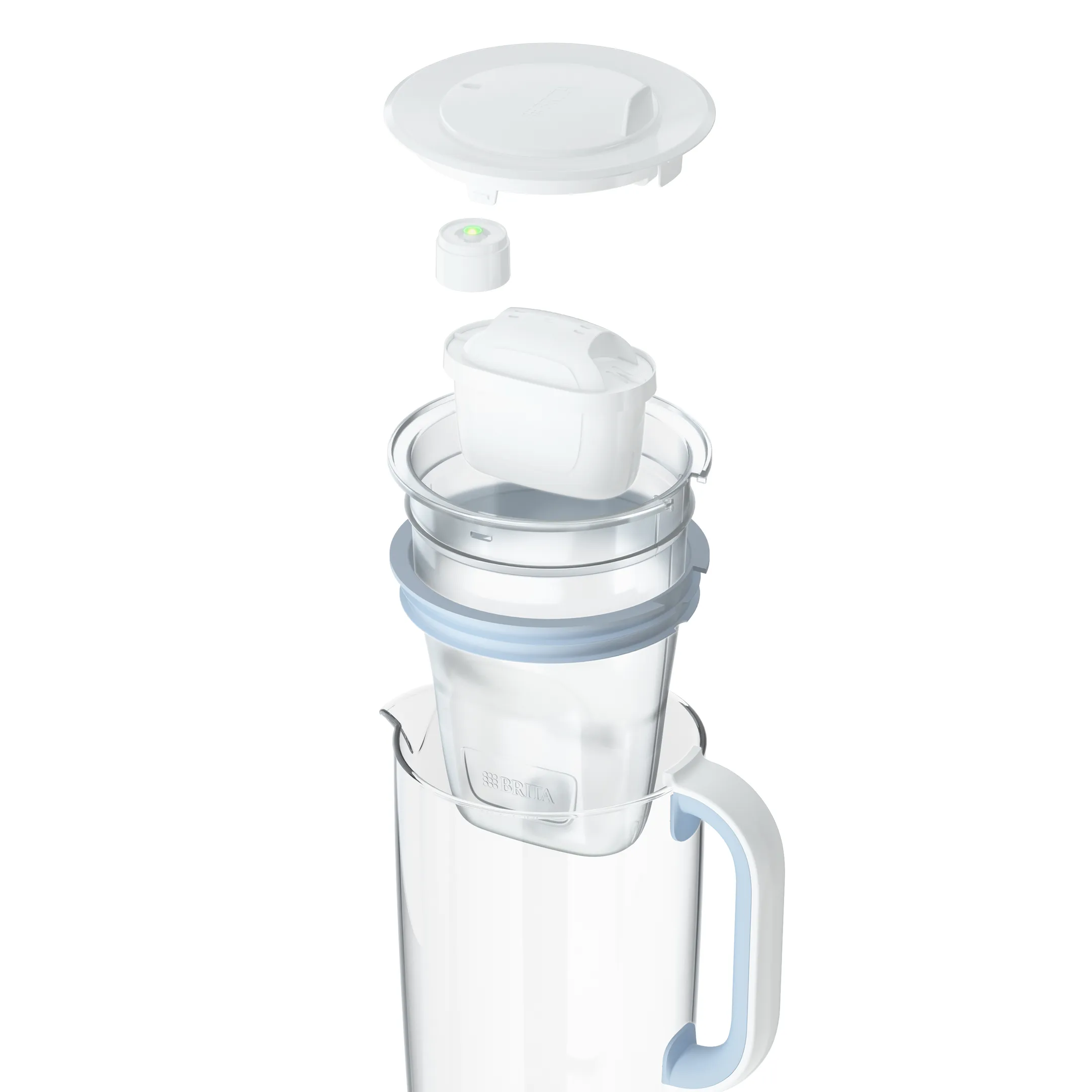 Brita Glass filtering carafe light blue image