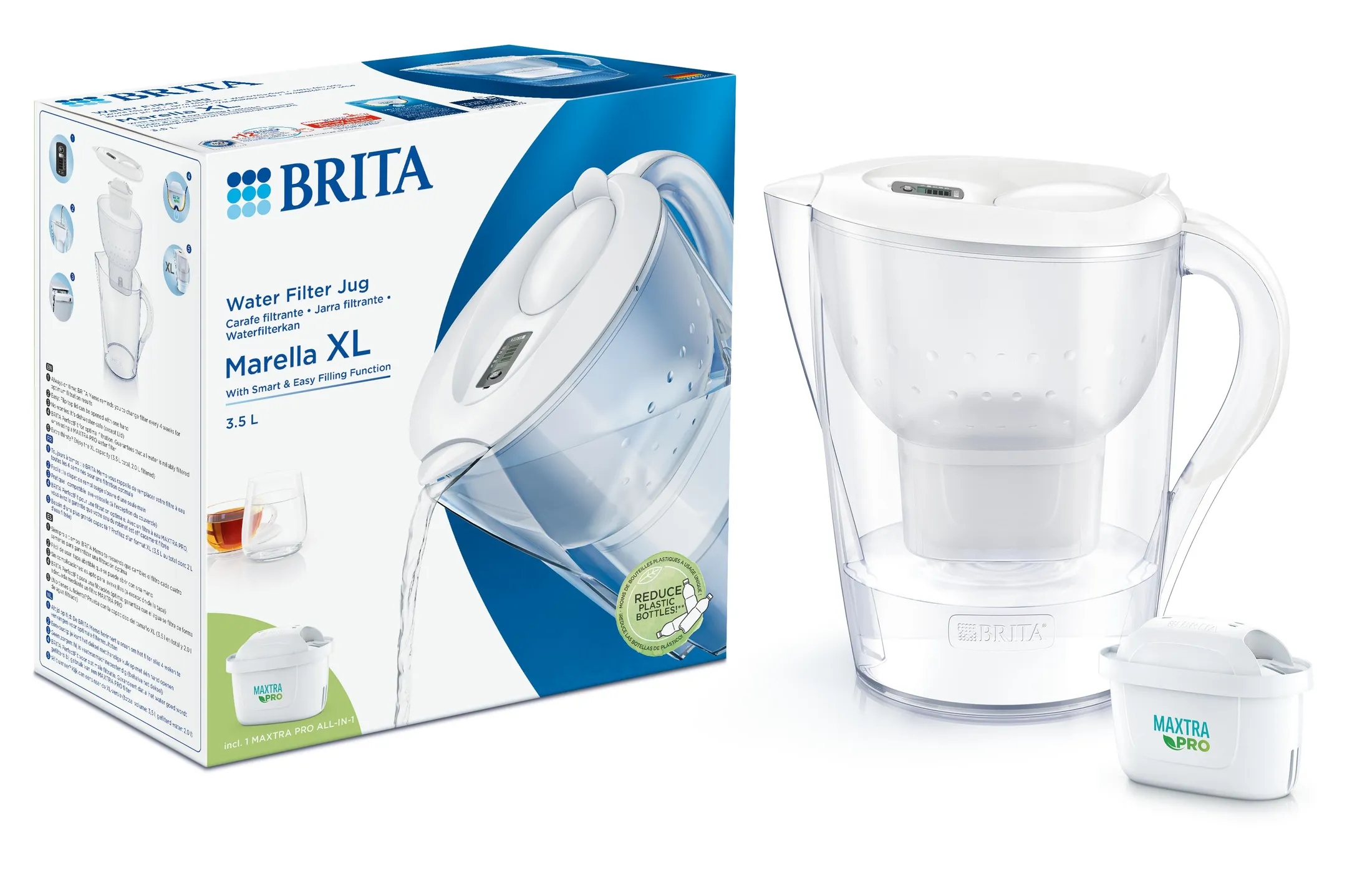 Marella XL white filter carafe
