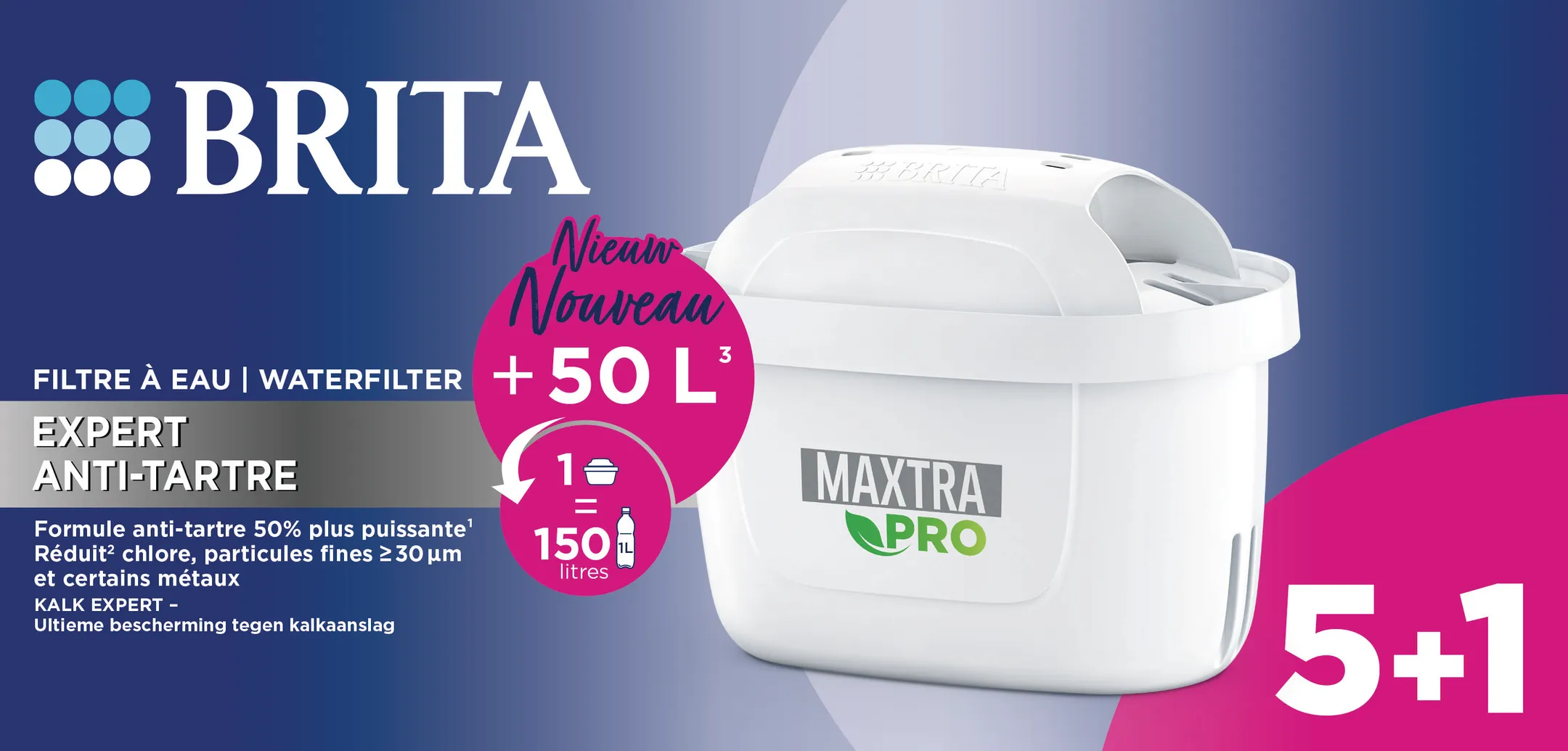Brita Cartridge  MAXTRA PRO EXPERT CALCAIRE 5+1 GRATUIT image
