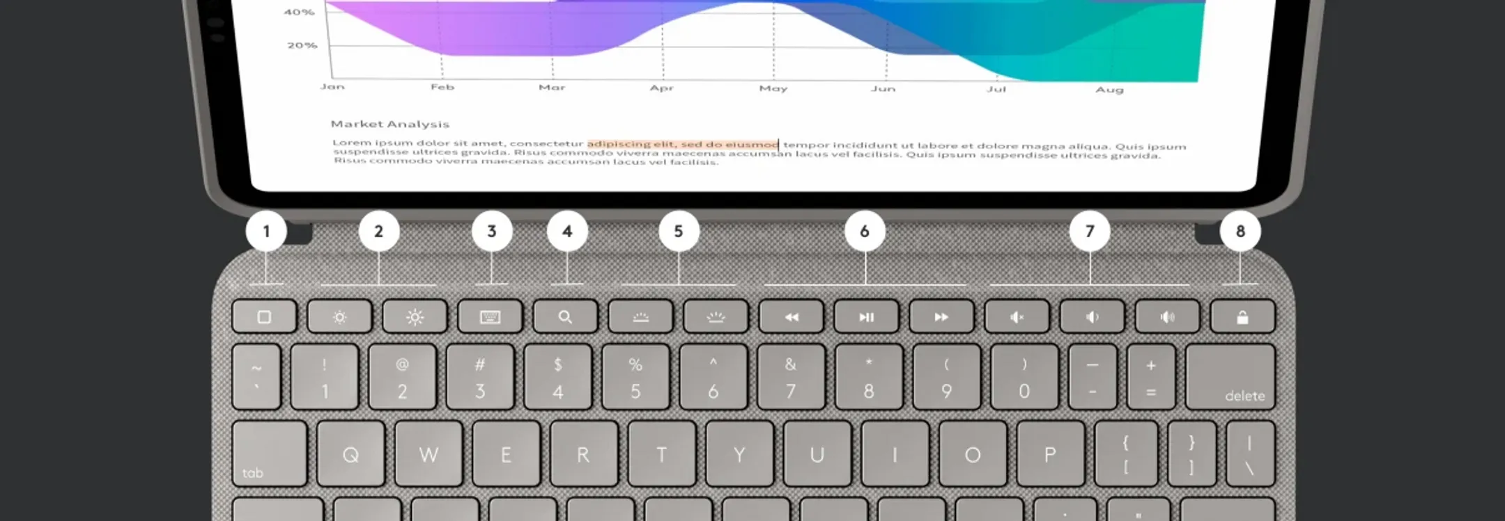 Logitech Etui clavier Combo Touch pour iPad Pro 12,9" (5th Gen) - QWERTZ (SF) - Graphite image