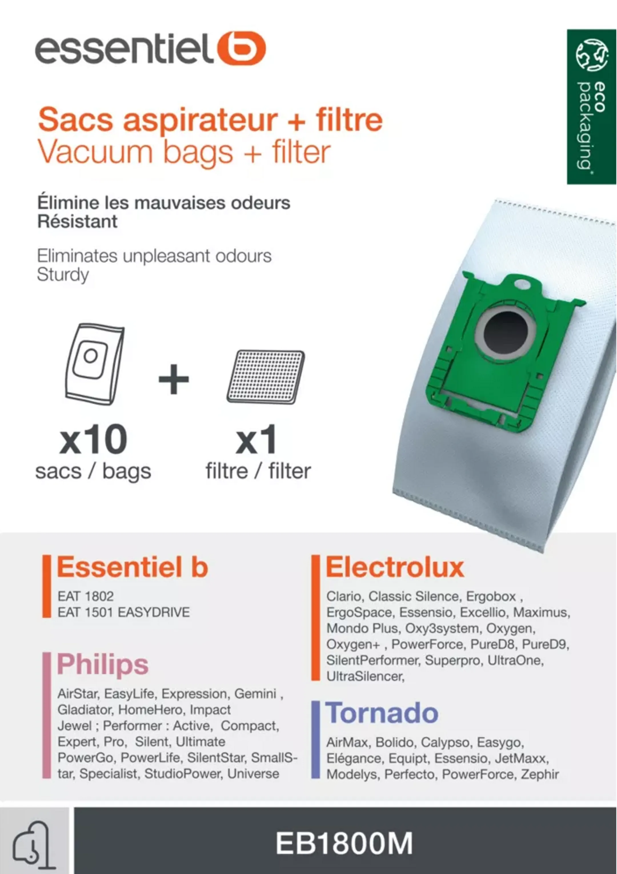 Staubsaugerbeutel EB1800M MEGA PACK