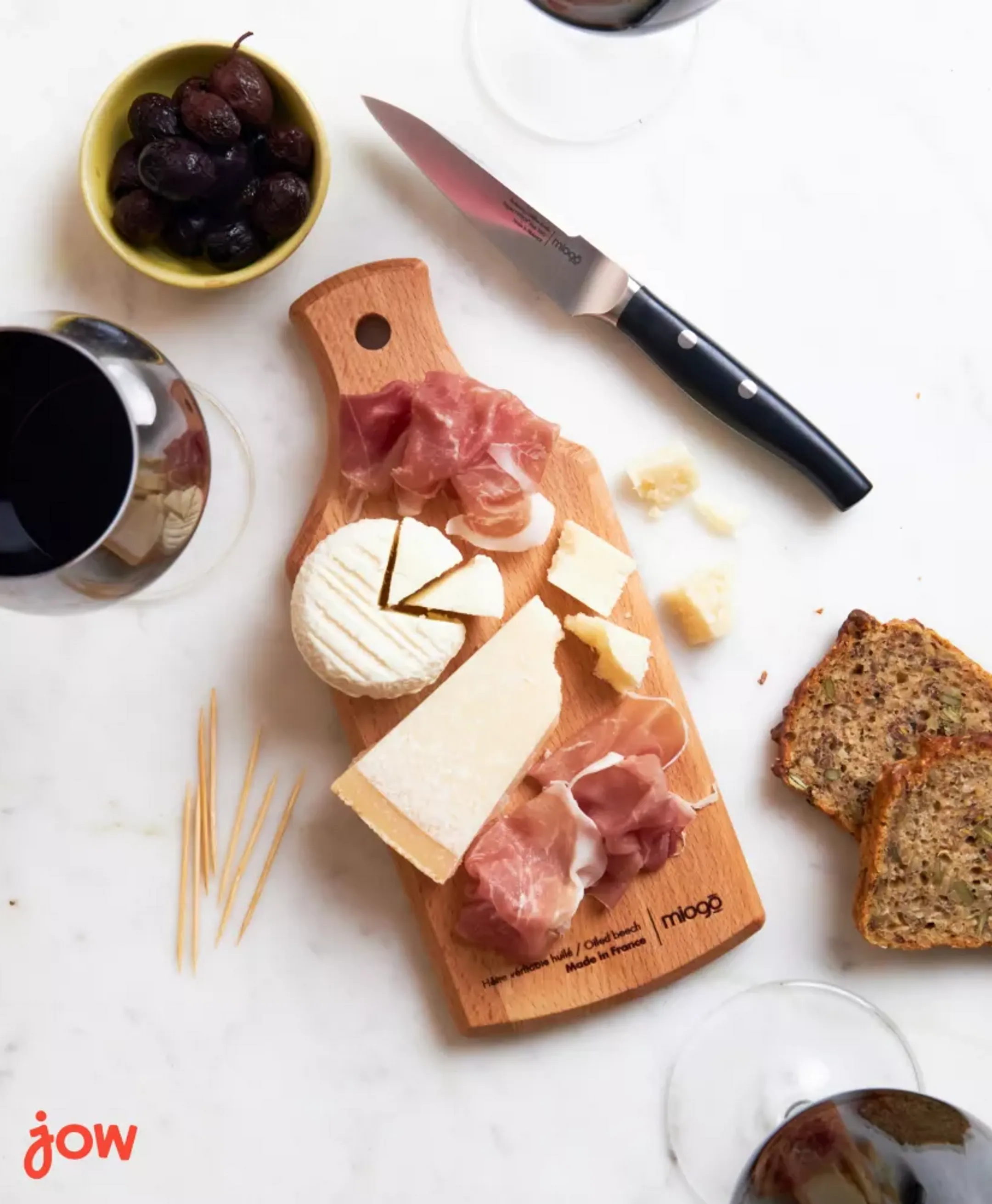 MIOGO Planche à découper - Planche apéritif en hêtre véritable image