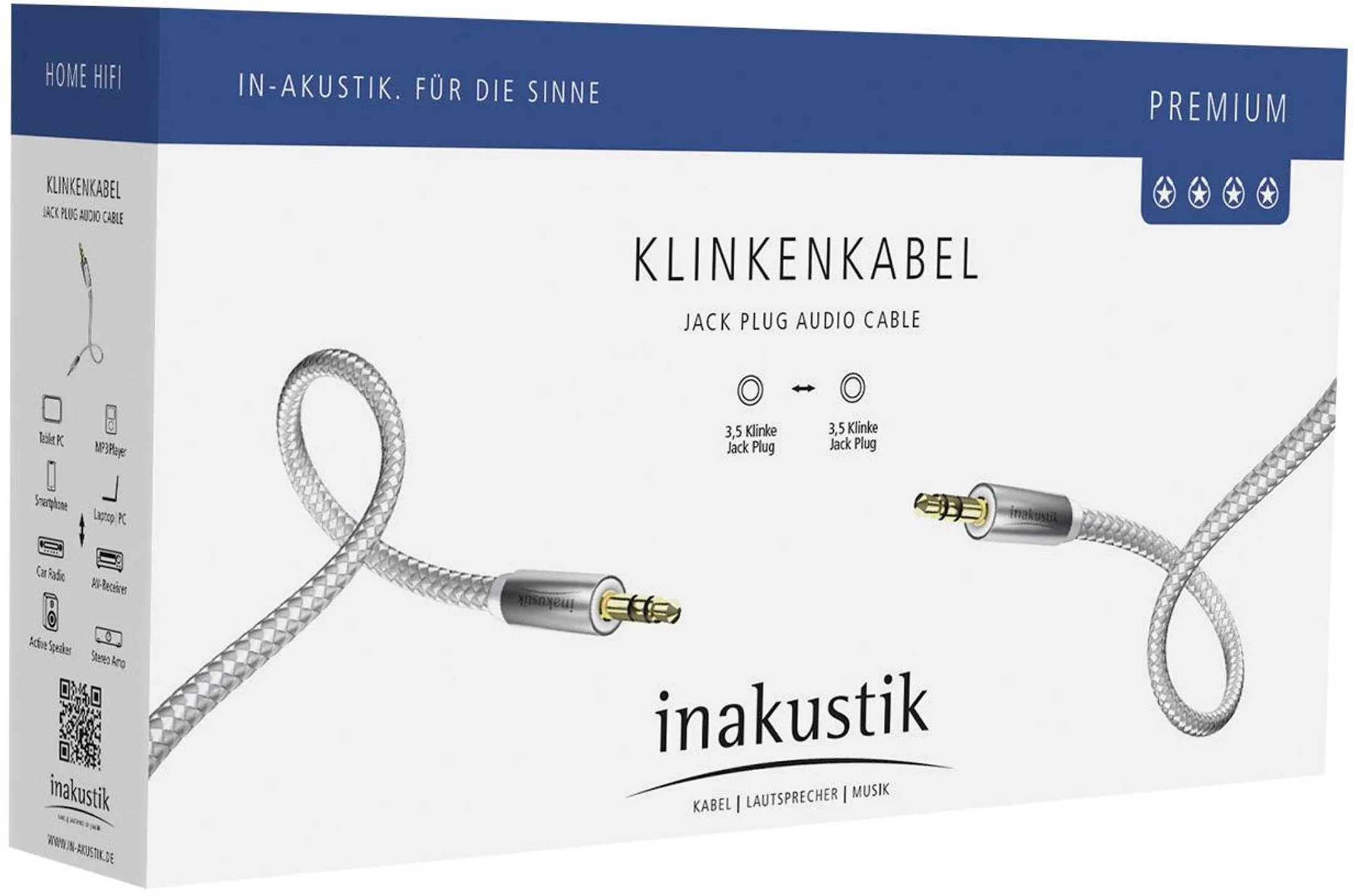 In-Akustik Cable Audio Jack 3,5mm vers Jack 3,5mm  - 1,5m image