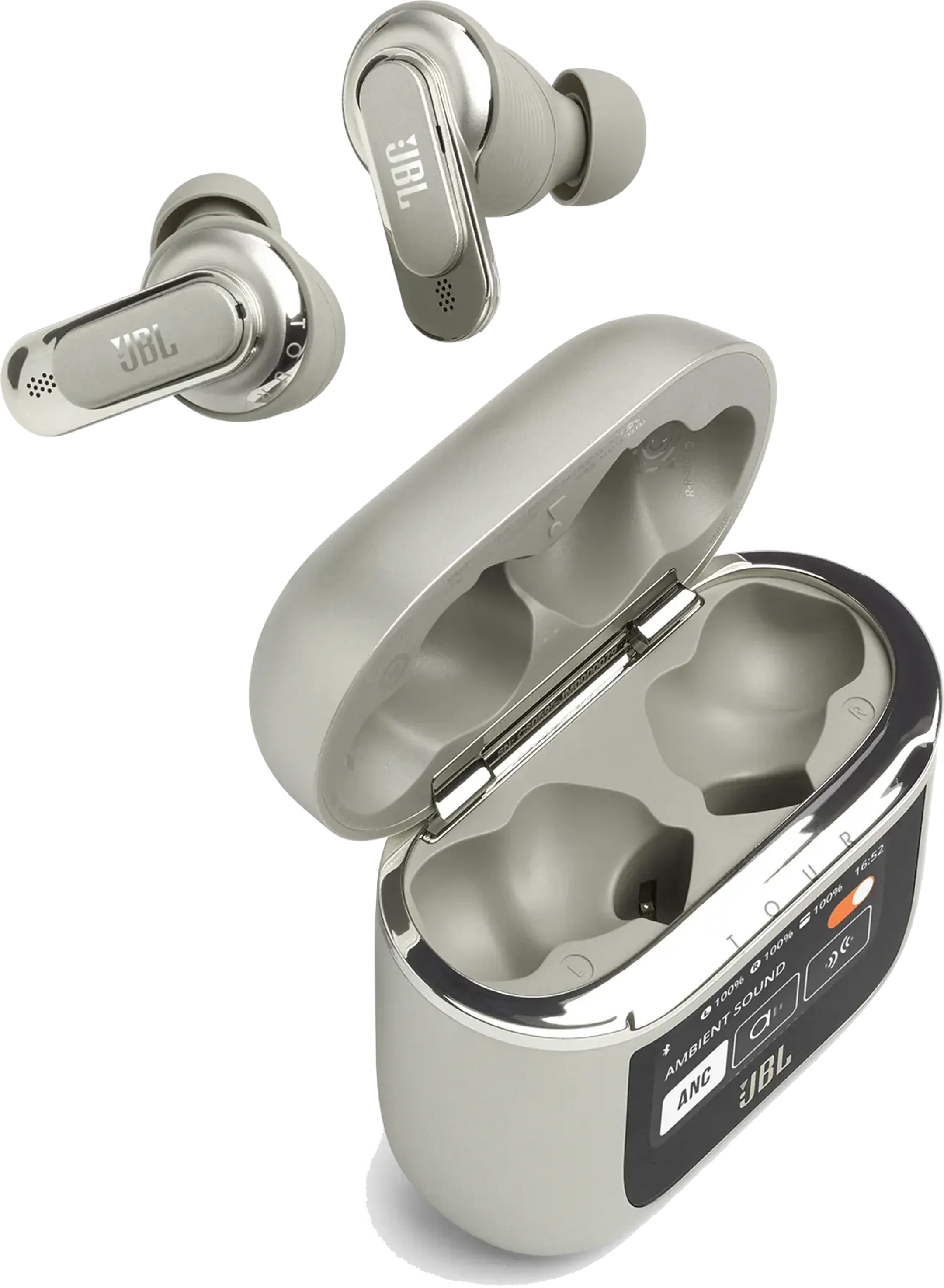 JBL Tour Pro 2 Kabellose Noise-Cancelling-Ohrhörer - Champagner image