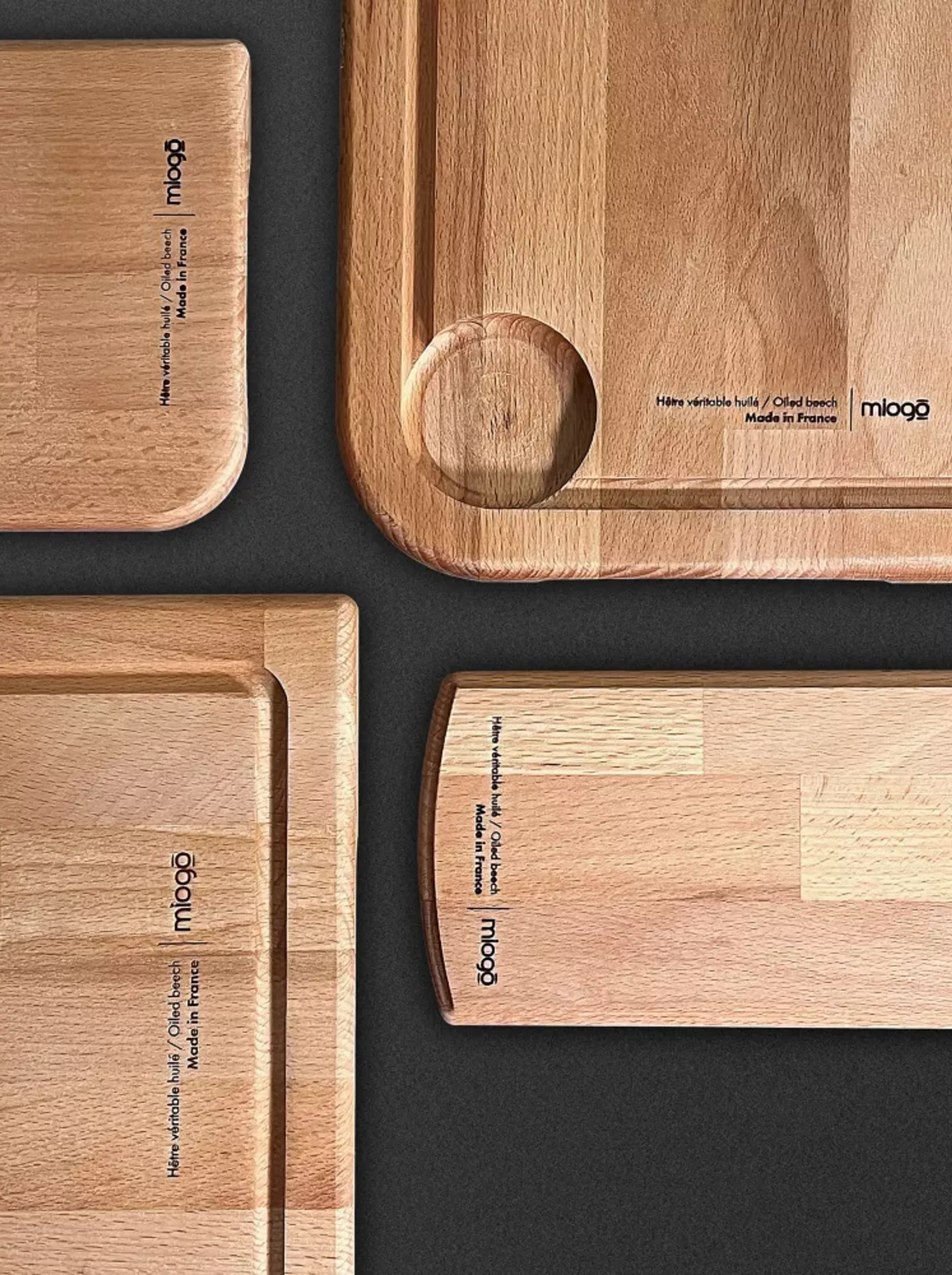 MIOGO Planche à découper - Planche apéritif en hêtre véritable image