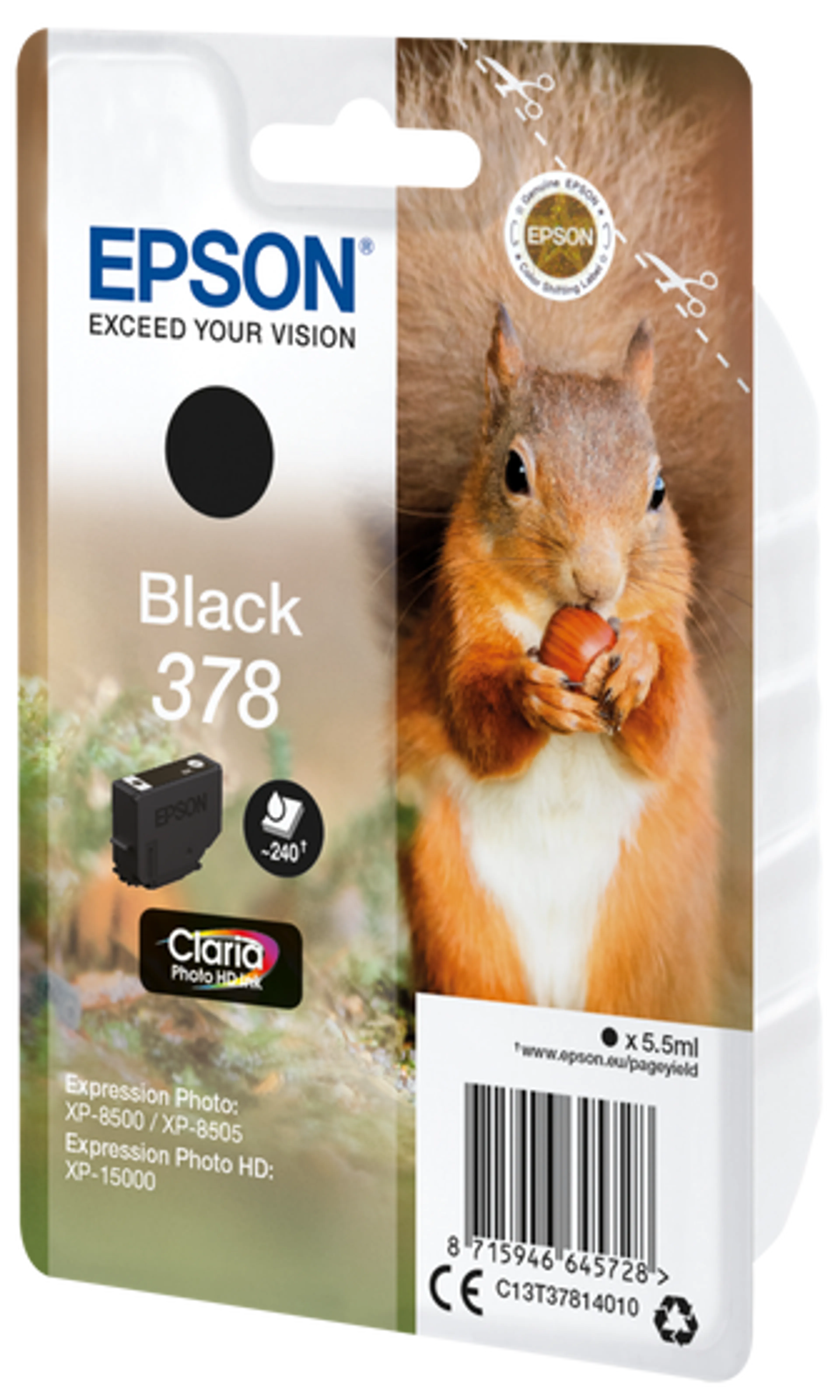 Epson Ink Cartridge 378 - Black image