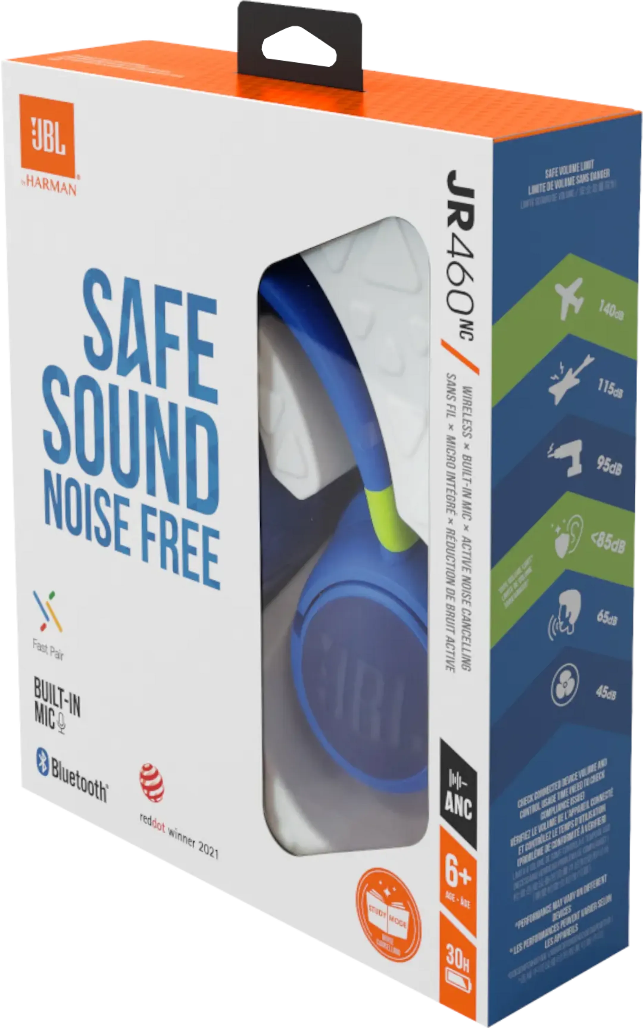 JBL Casque sans fil pour enfant JR460NC - Bleu image