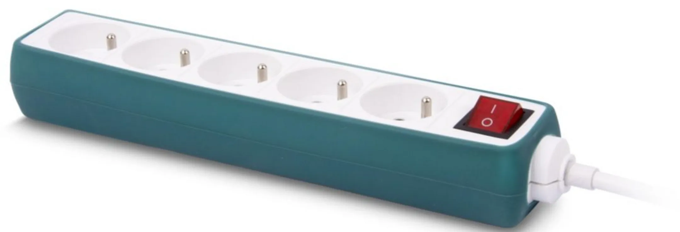 Multiprise Silicone - 5 Prises - 16A - Vert