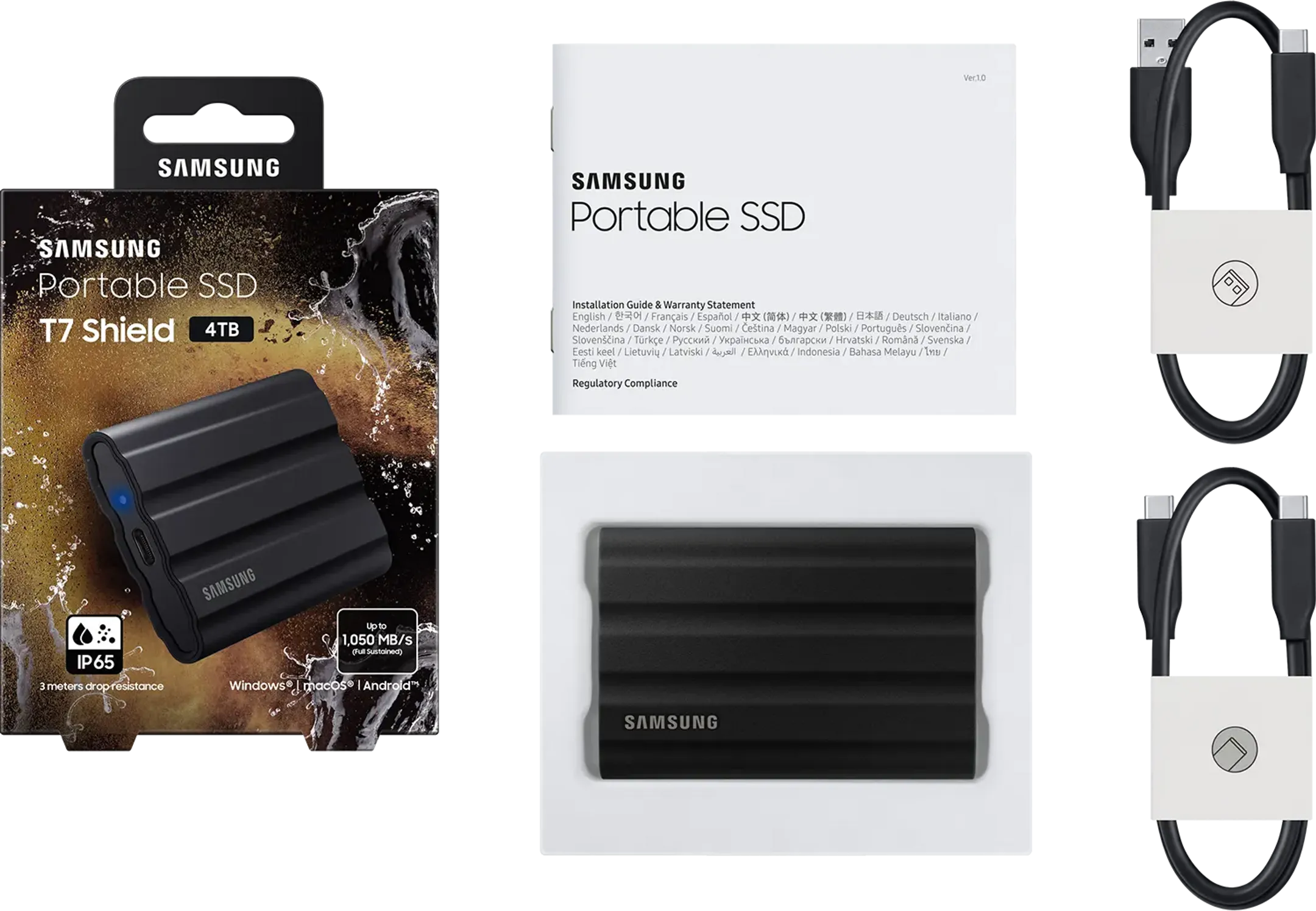 Samsung T7 Shield External SSD - 4To - Black image