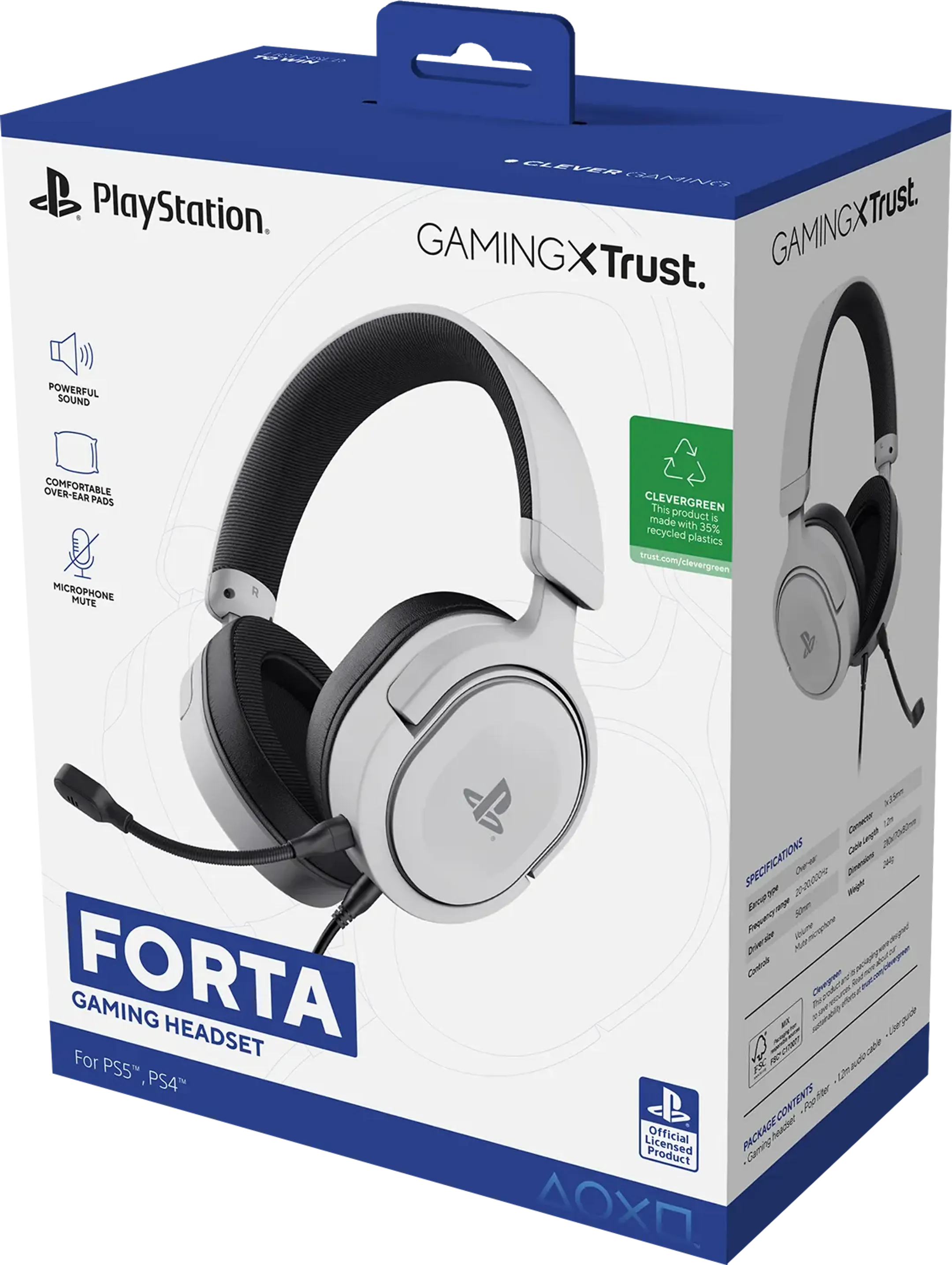 Trust GXT 498 Forta Gaming Headset - PS5 - White image