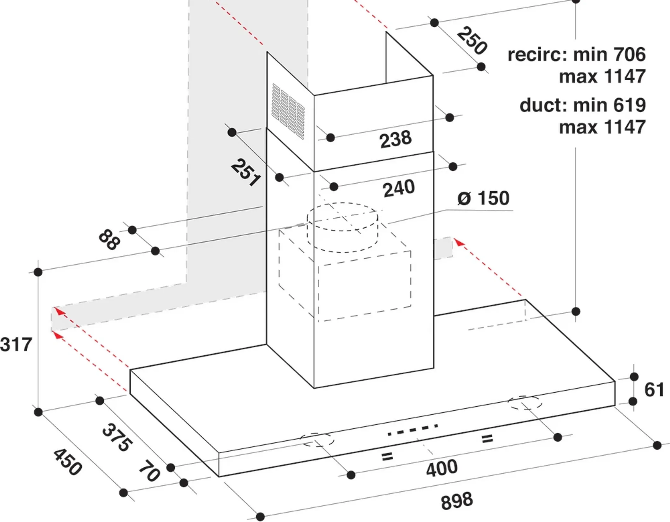 Whirlpool Hotte décorative AKR 759/1 IX image