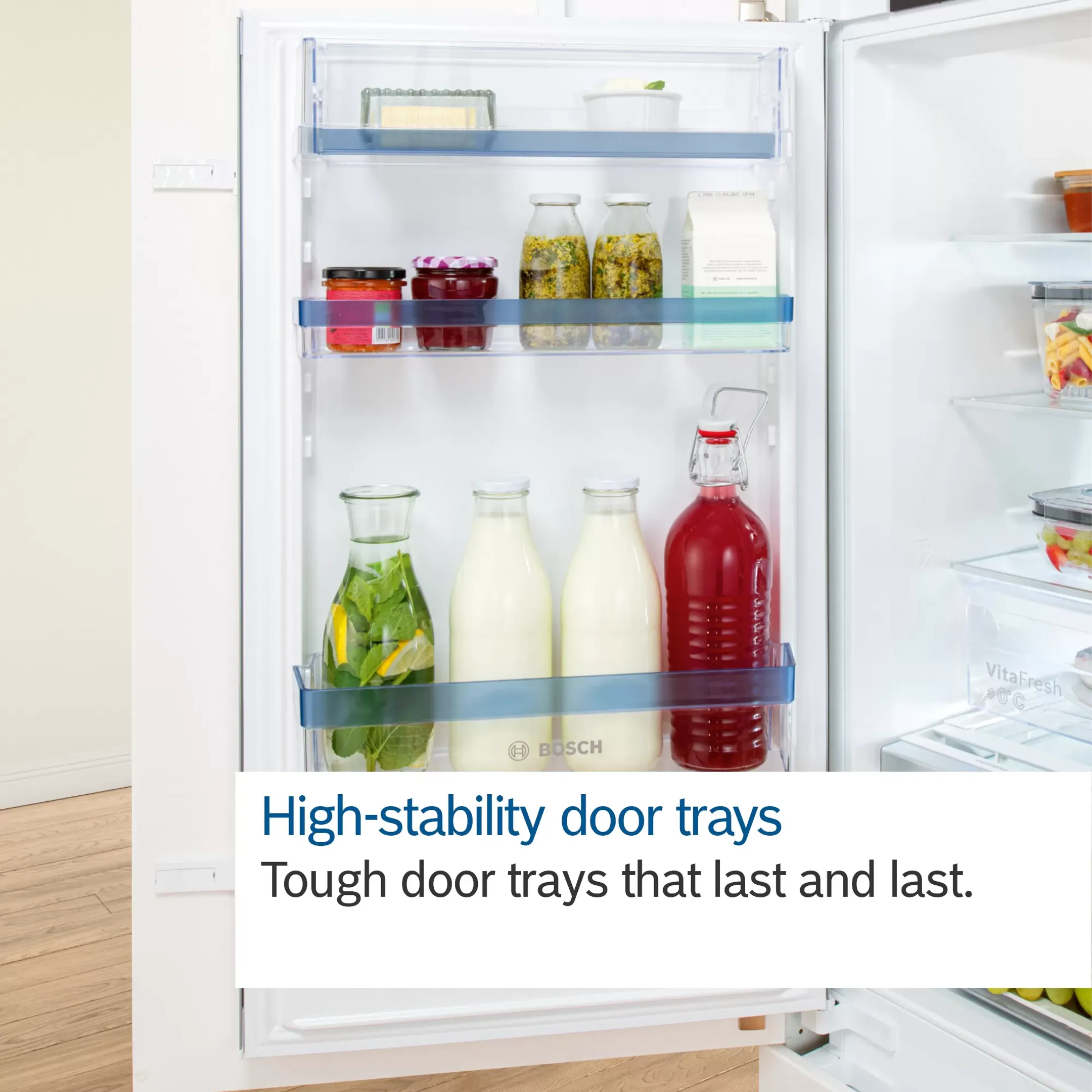 Bosch Combi Built In Fridge Freezer KIV86VSE0 image