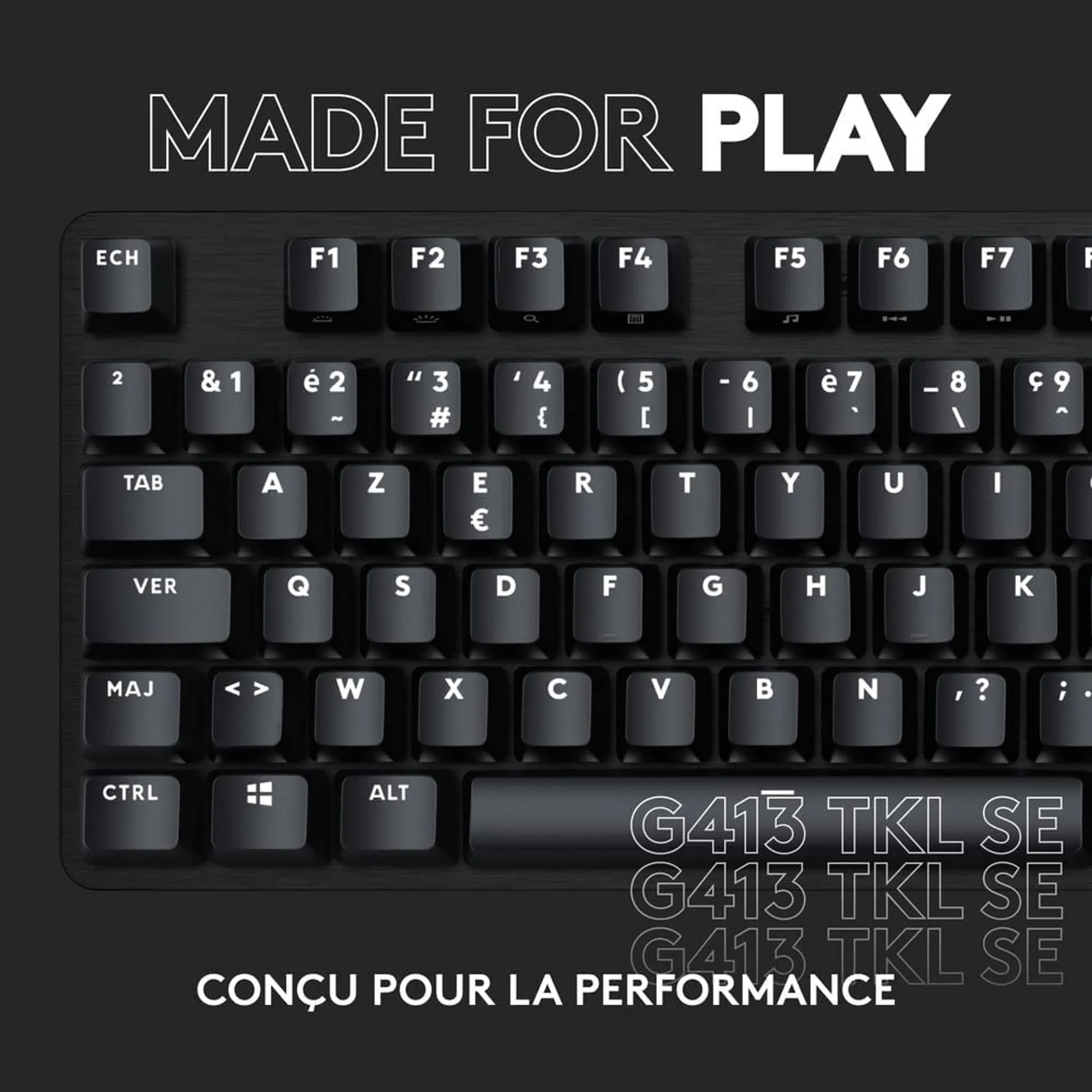 Logitech G Clavier Gaming G413 TKL SE - AZERTY (BE) - Noir image