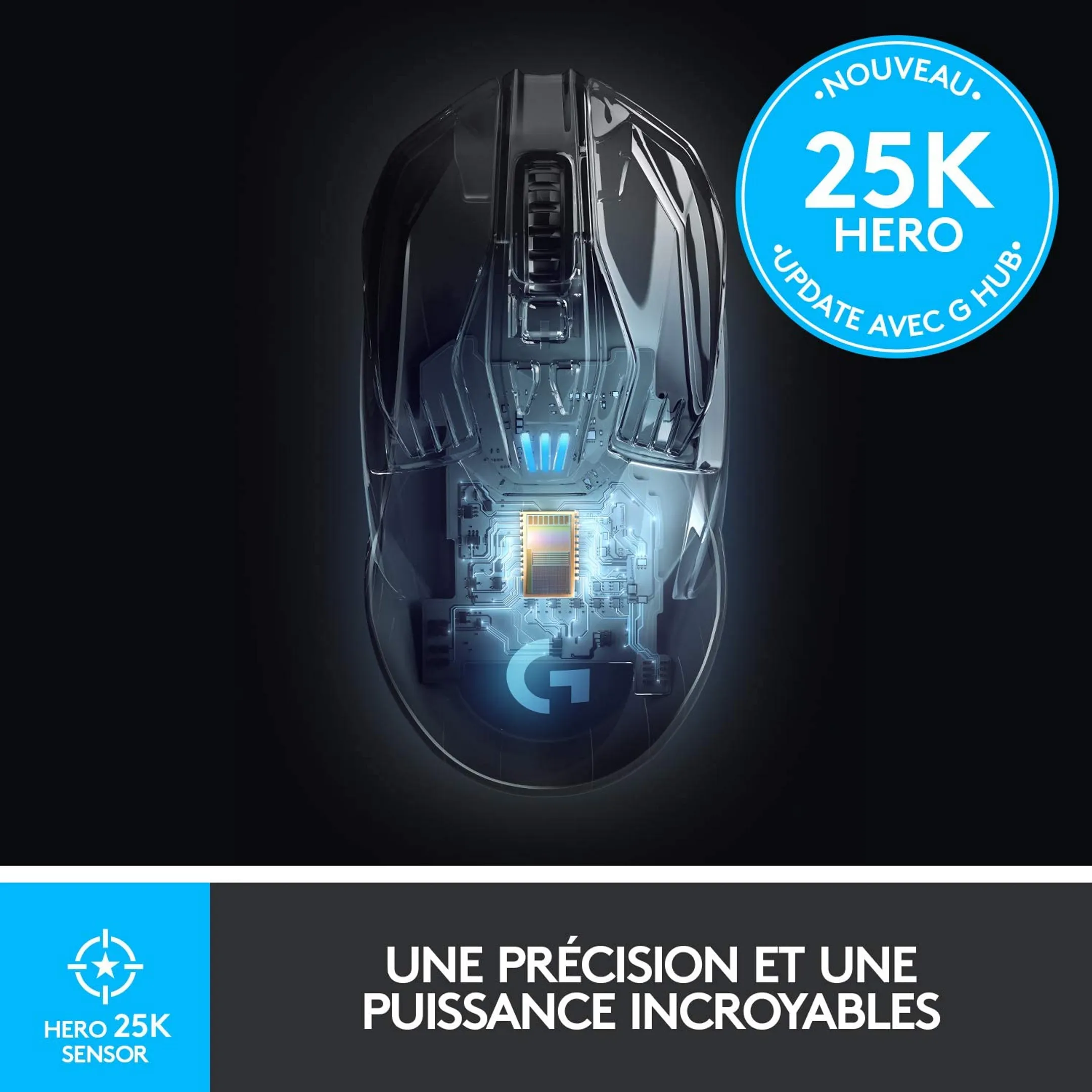 Logitech G Souris Gaming sans Fil G903 LIGHTSPEED - Noir image