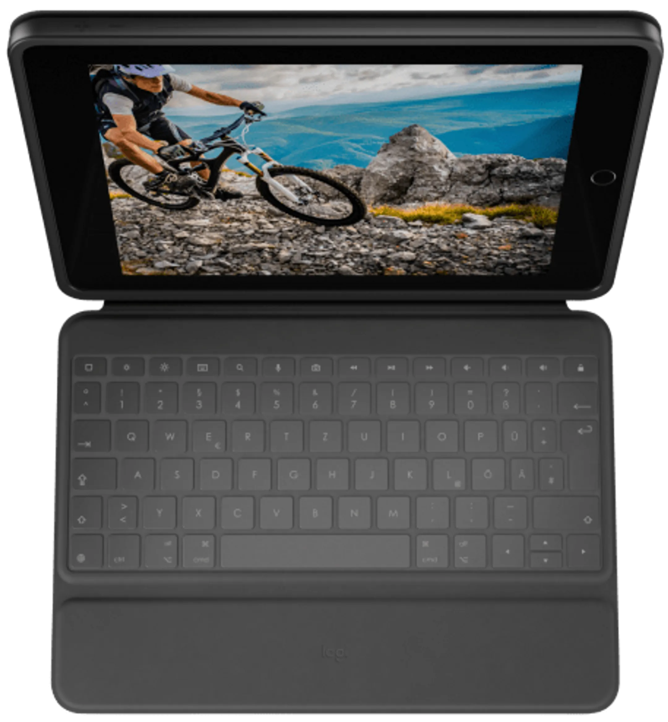 Logitech Etui Clavier Rugged Folio pour iPad (7th, 8th & 9th Gen) - QWERTZ - Graphite image