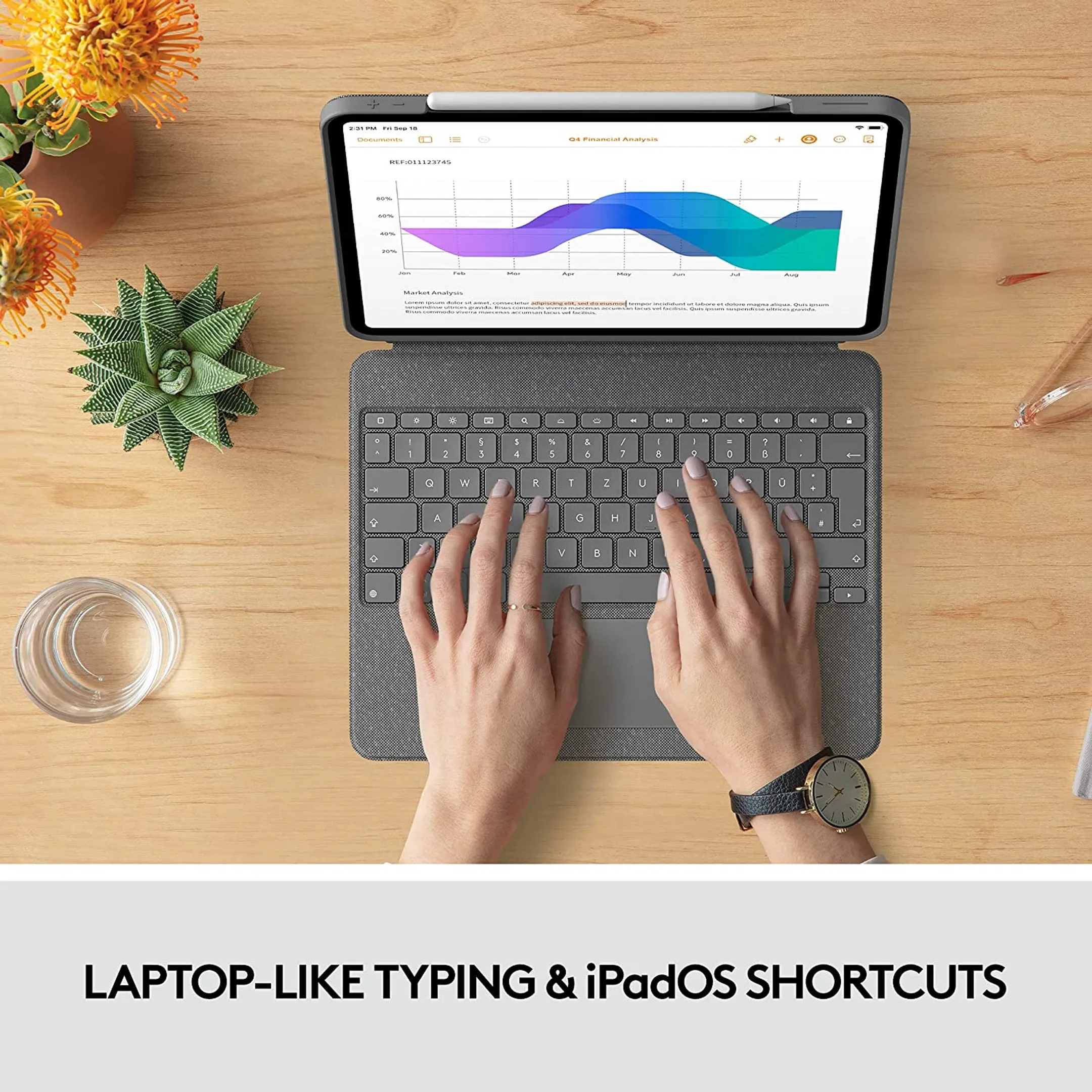 Logitech Keyboard Case Combo Touch for  iPad Pro 12,9" (5th & 6th Gen) - QWERTZ (DE) - Oxford Grey image