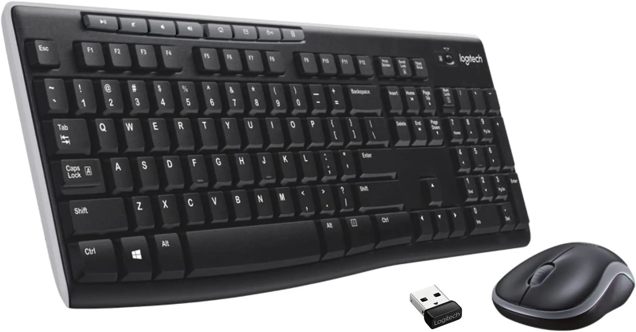 Clavier + Souris sans Fil MK270 - QWERTY (ES) - Noir