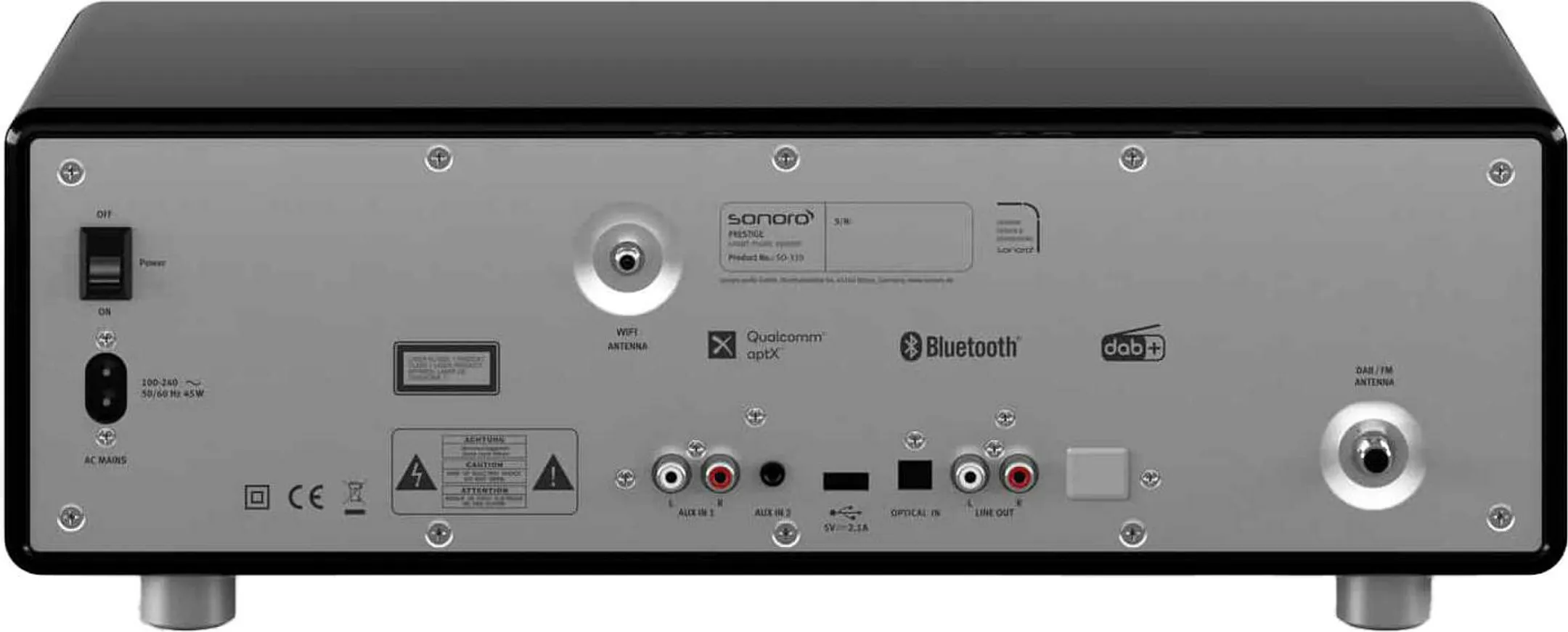 SONORO Radio Internet PRESTIGE - Noir Brillant/Argent image