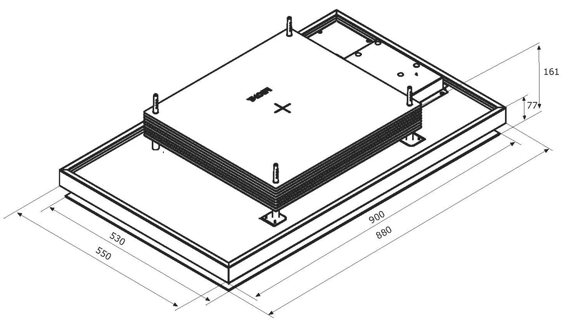 Airforce Deckenhaube SKY F207WHTLCREC116 - Weiss image
